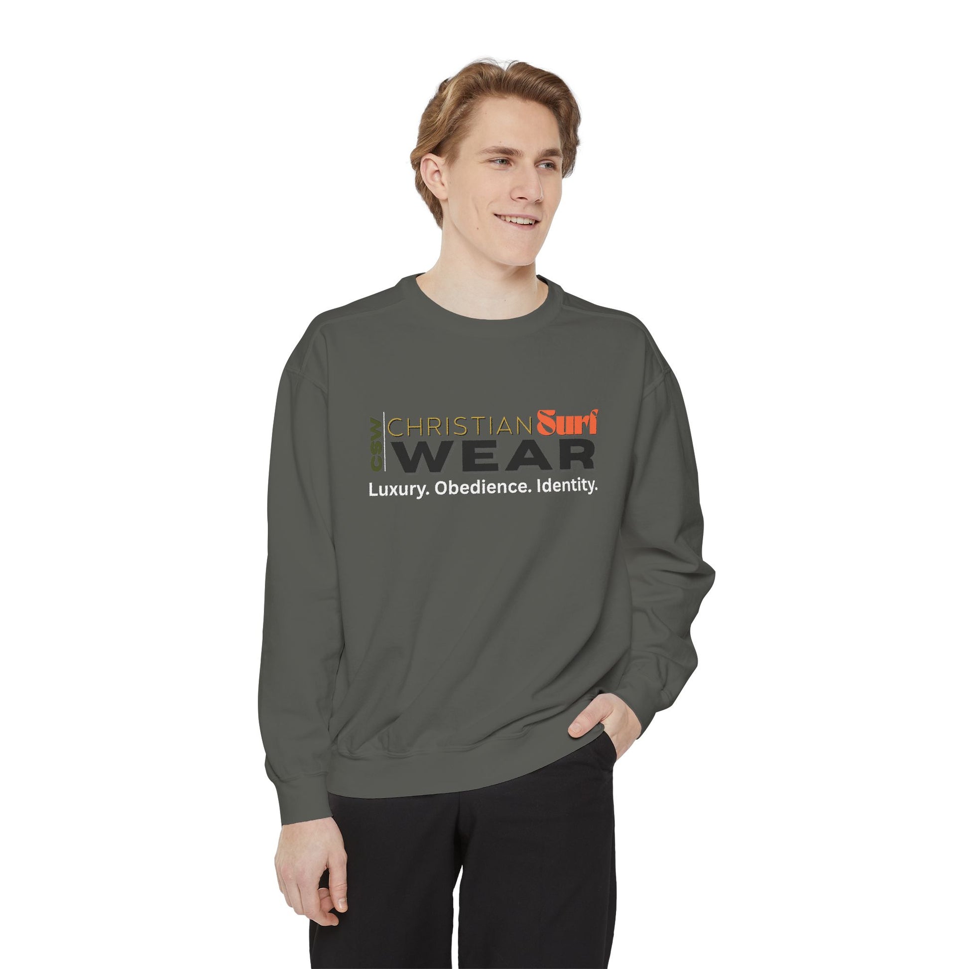 Sunshine Christian Surf Wear Sweatshirt | Unisex Garment-Dyed Pullover for Beach Vibes, Casual Wear, Surfing, Gift for Him/Her, Summer Style