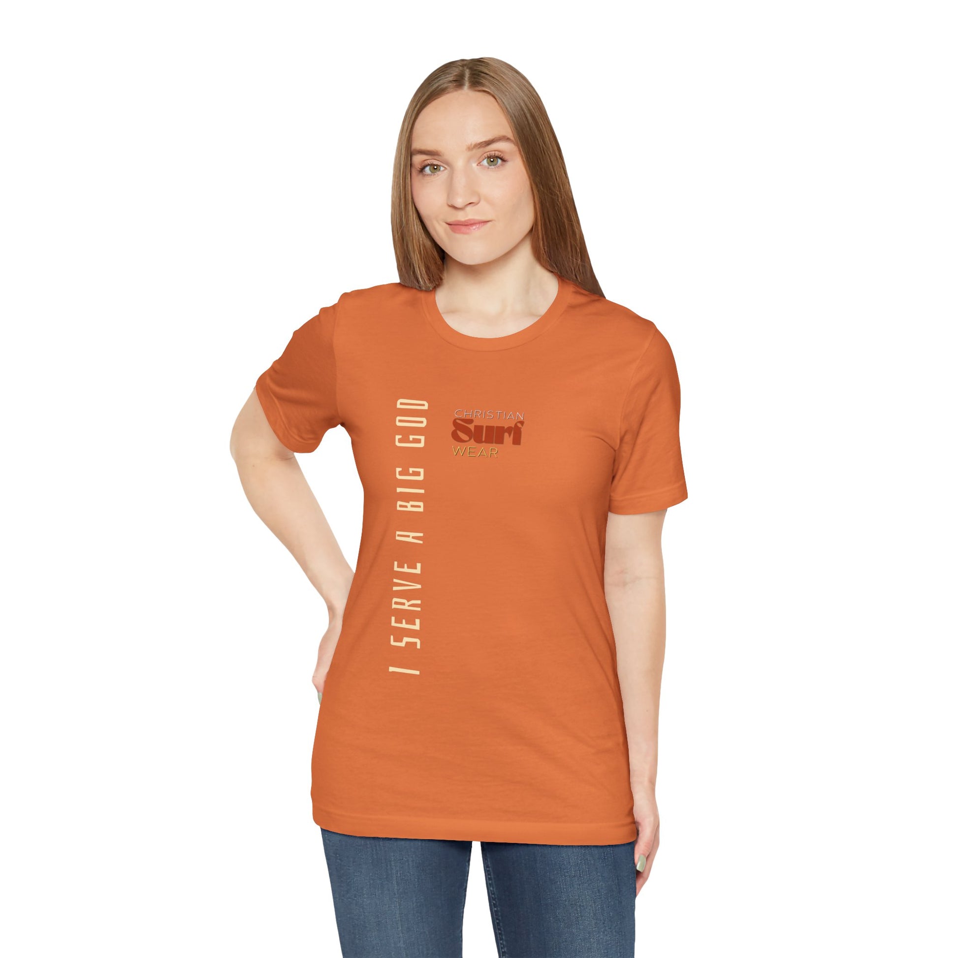 I Serve a Big God Unisex Jersey Tee, Inspirational Faith Shirt, Christian Gift, Casual Wear, Religious Apparel