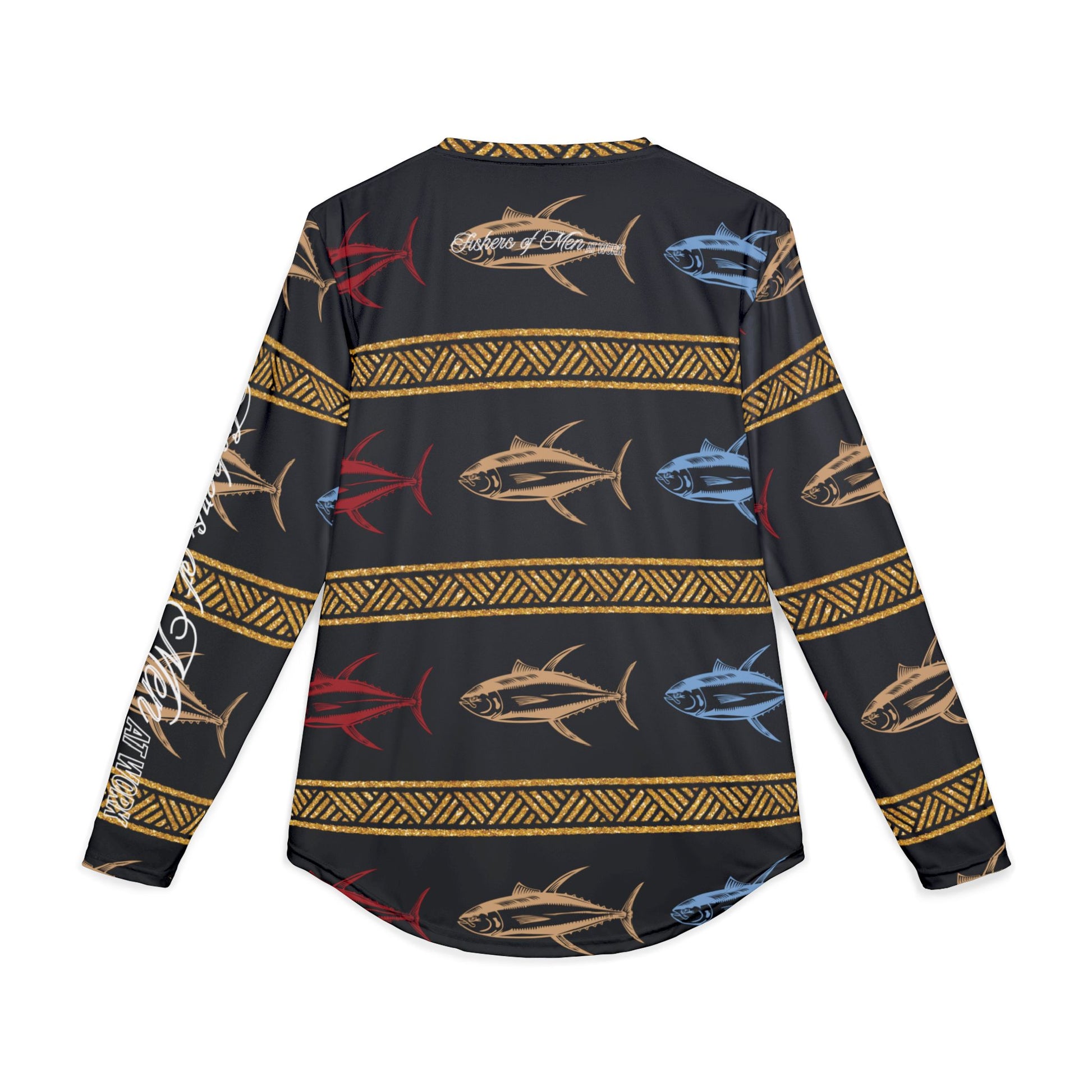 Christian Surf Wear Fishers of Men at Work-Men's UV Protection Long Sleeve Shirt (AOP)