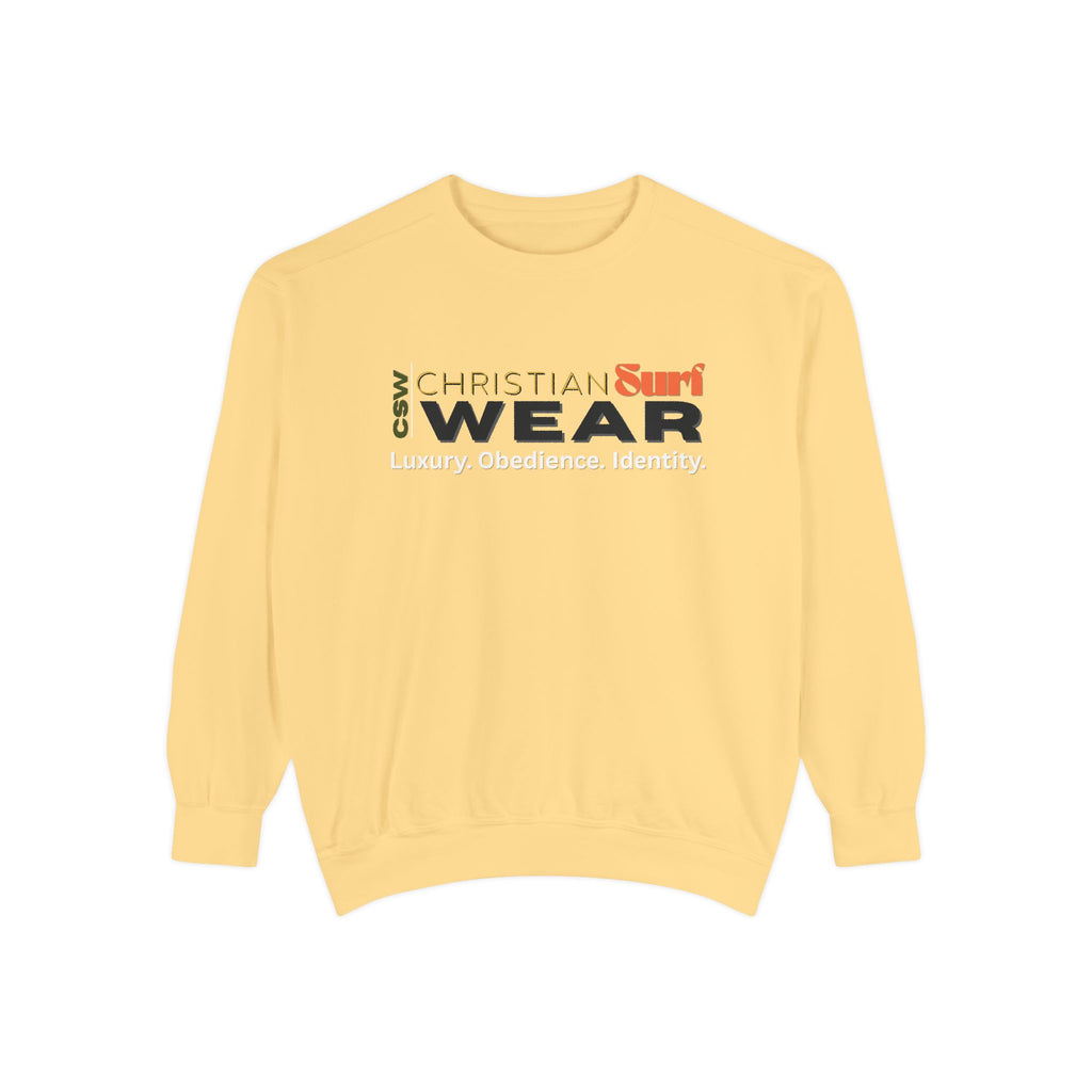 Sunshine Christian Surf Wear Sweatshirt | Unisex Garment-Dyed Pullover for Beach Vibes, Casual Wear, Surfing, Gift for Him/Her, Summer Style