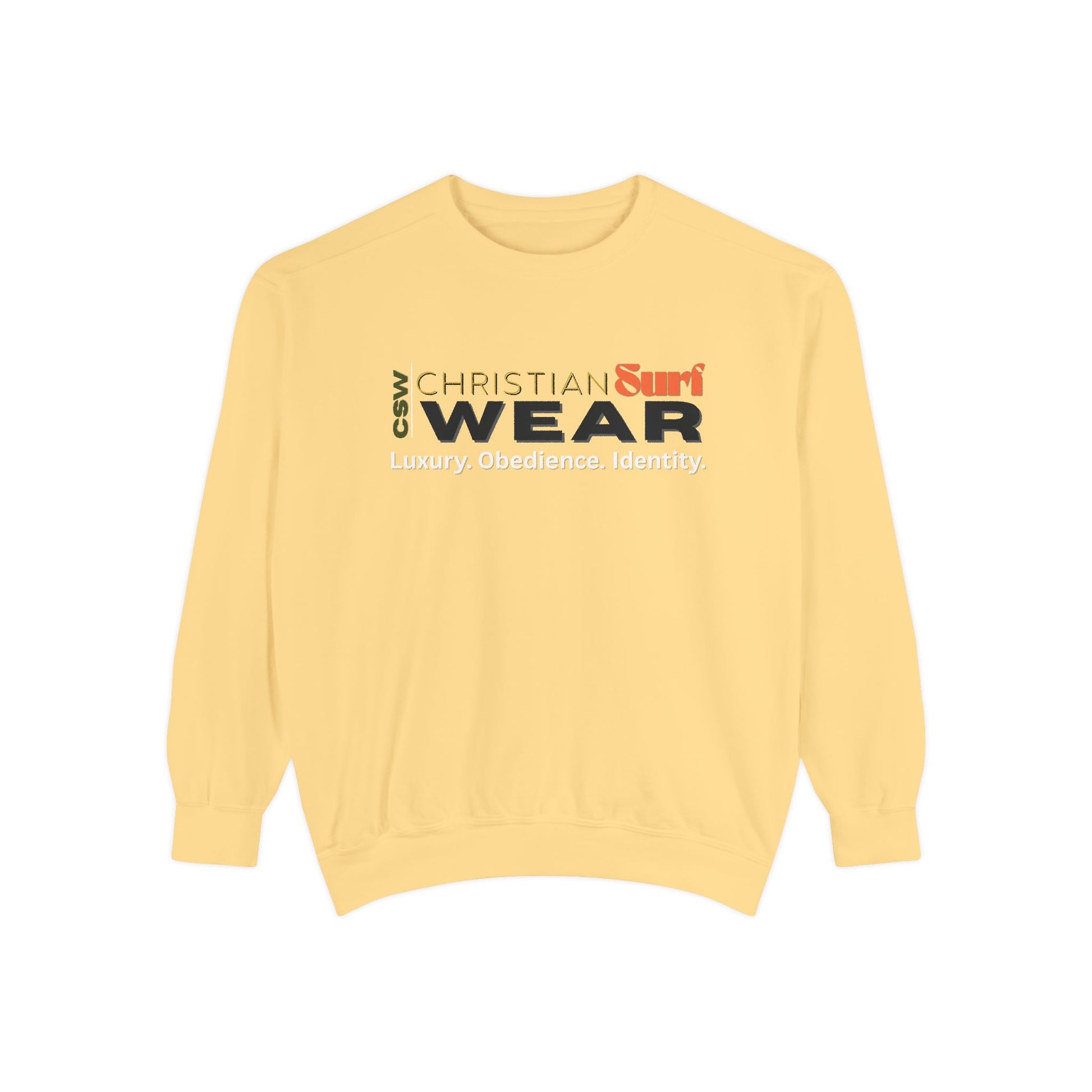 Sunshine Christian Surf Wear Sweatshirt | Unisex Garment-Dyed Pullover for Beach Vibes, Casual Wear, Surfing, Gift for Him/Her, Summer Style