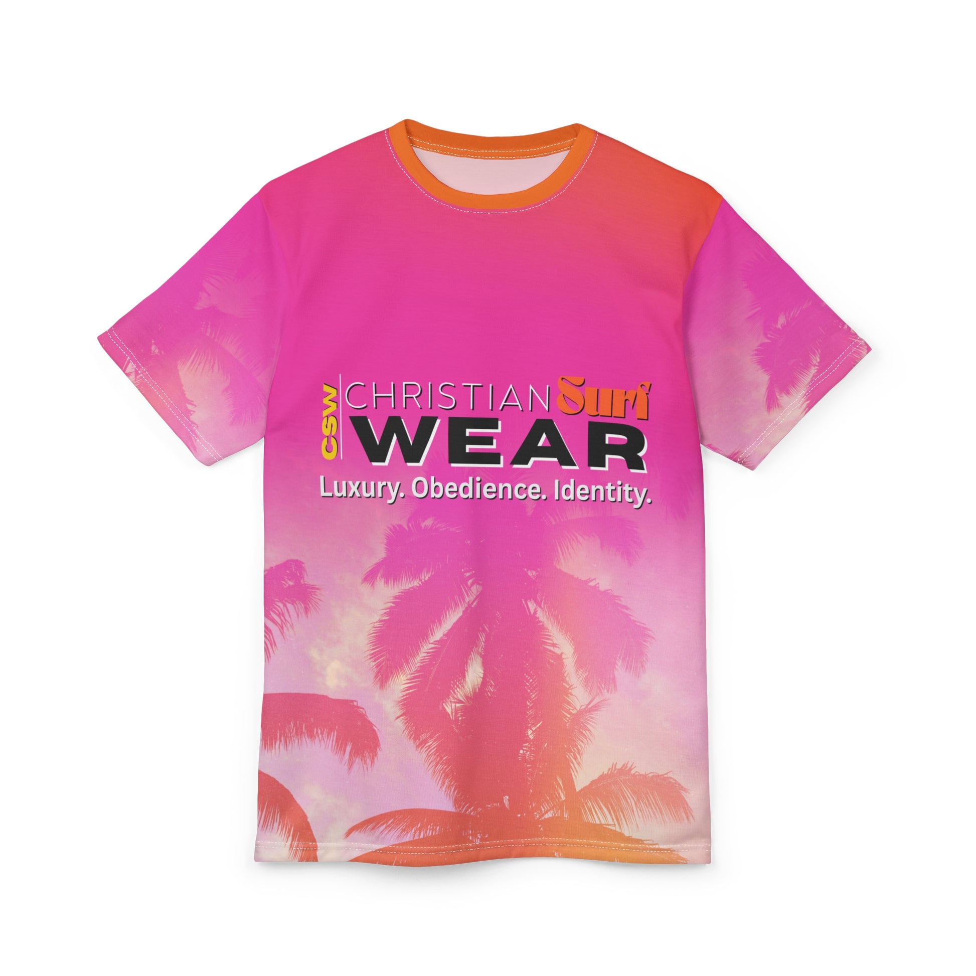 Unisex Tee Christian Surf Wear Palm Tree Graphic Summer Surge