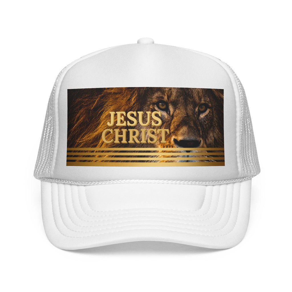Jesus Christ Lion Trucker Cap — Faith-Based Christian Mesh Hat