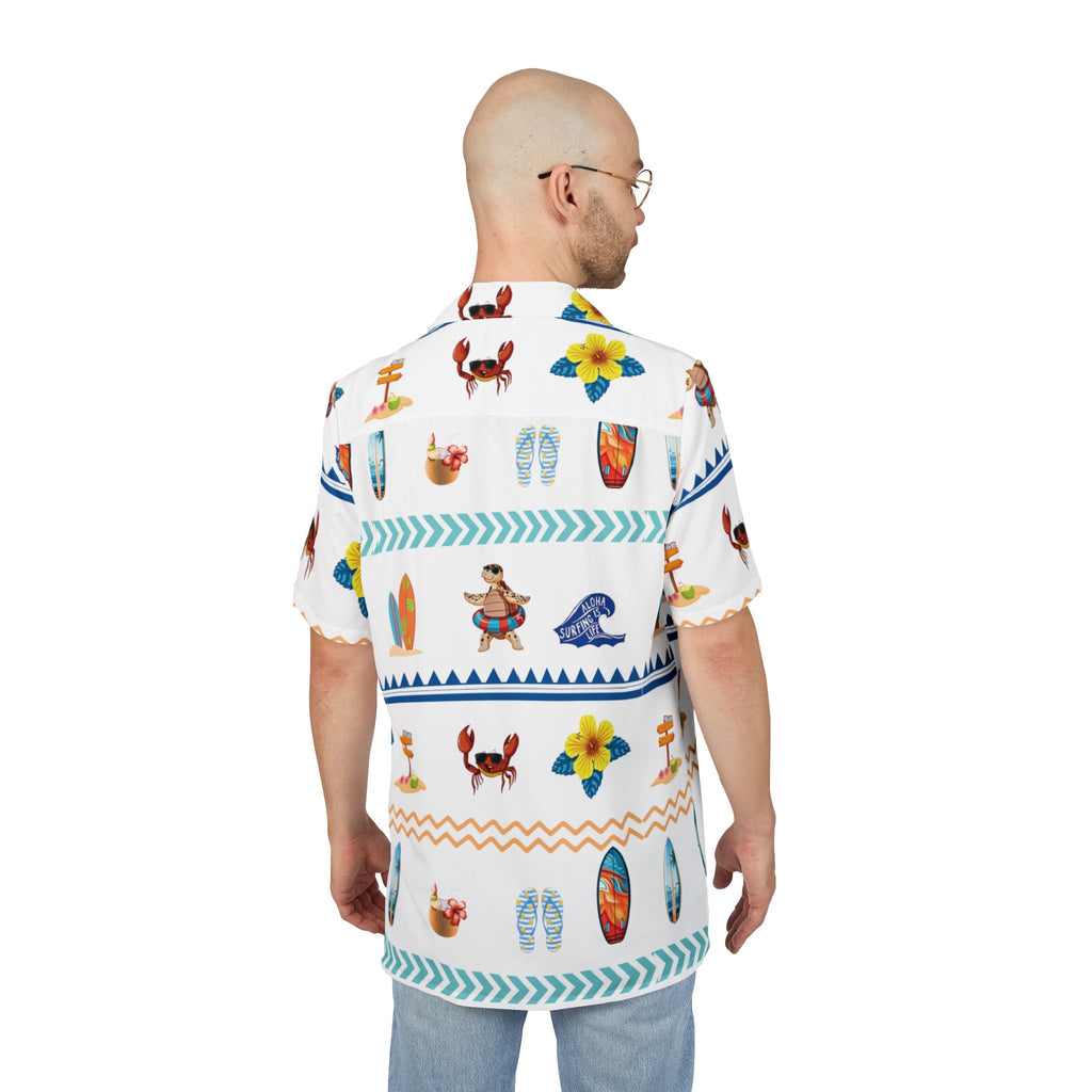 Tropical Hawaiian Button-Down Shirt, Beachwear, Vacation Shirt, Unisex Summer Shirt, Luau Attire, Resort Wear