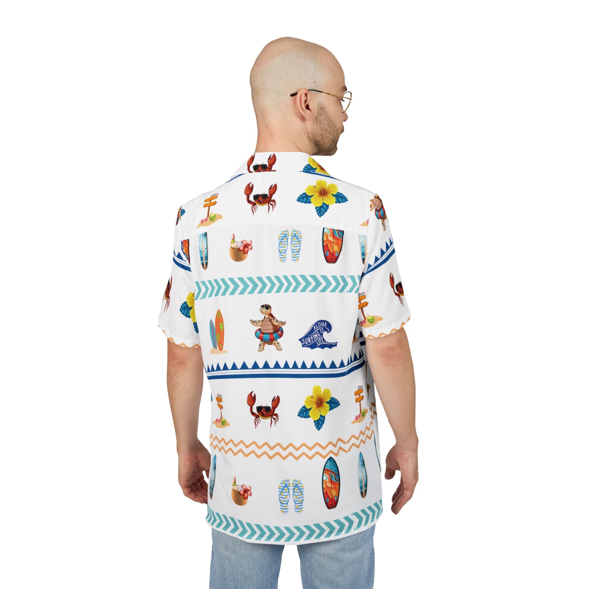 Tropical Hawaiian Button-Down Shirt, Beachwear, Vacation Shirt, Unisex Summer Shirt, Luau Attire, Resort Wear