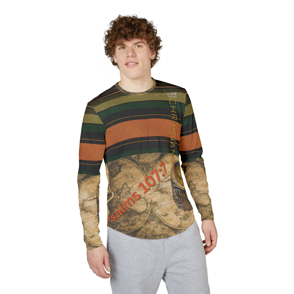 Christian Surf Wear The Right Way Men's UV Protection Long Sleeve Shirt with Geometric Patterns, Beachwear, Outdoor Fashion, Sun Protection Shirt, Summer Apparel, [...]