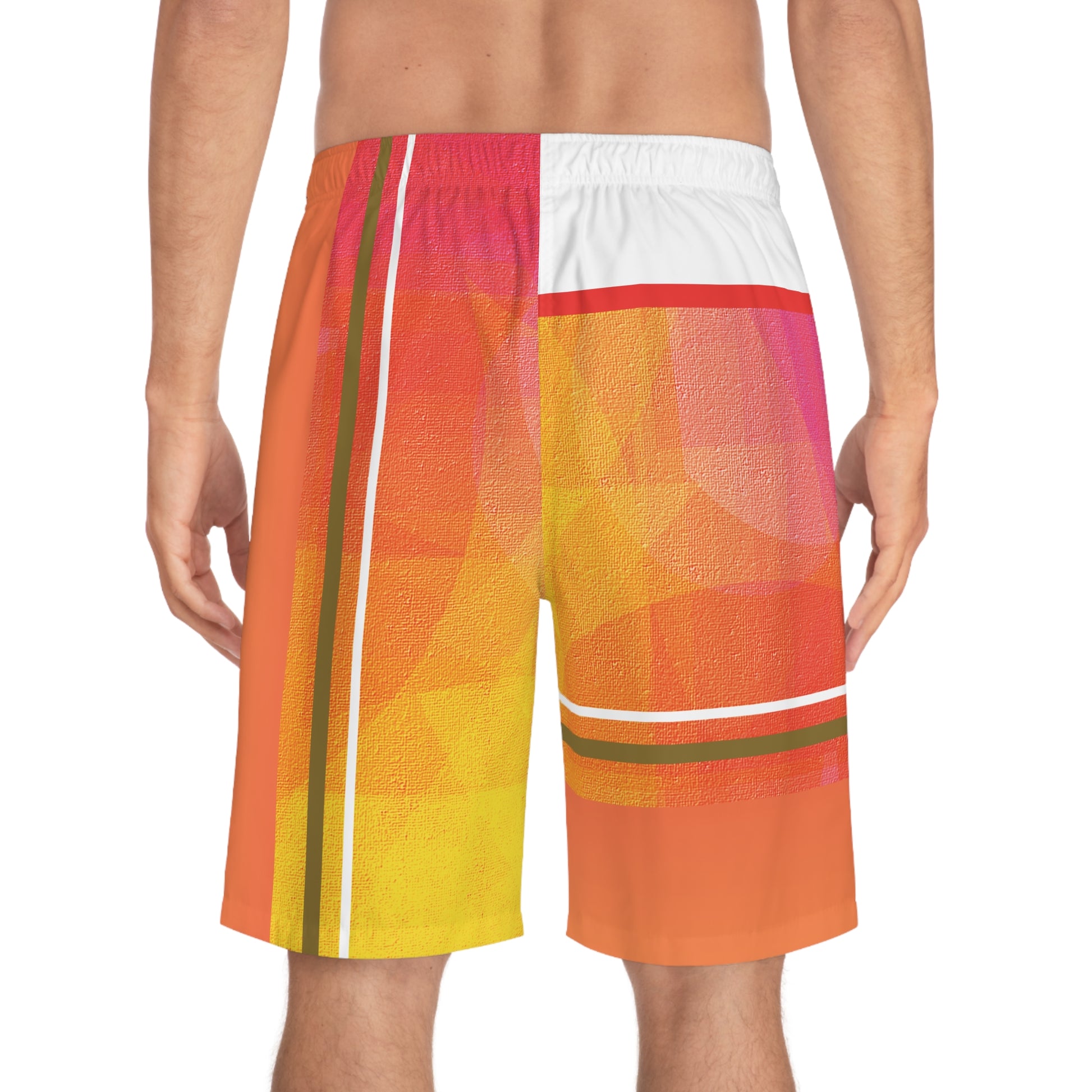 Christian Surf Wear Vibrant Men's Board Shorts, Summer Swimwear, Beach Ready Shorts, Colorful Swim Trunks, Perfect for Vacations and Surfing