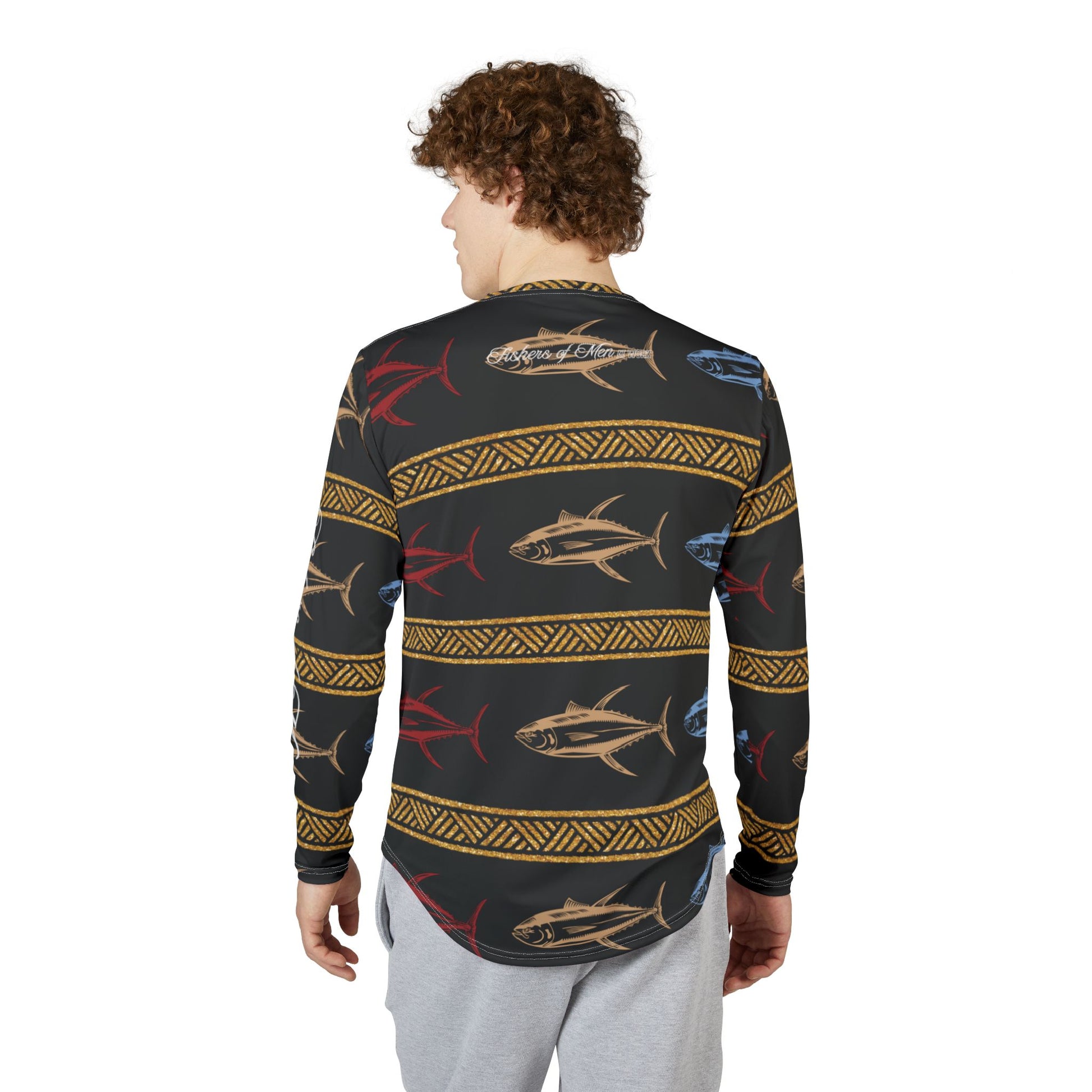 Christian Surf Wear Fishers of Men at Work-Men's UV Protection Long Sleeve Shirt (AOP)