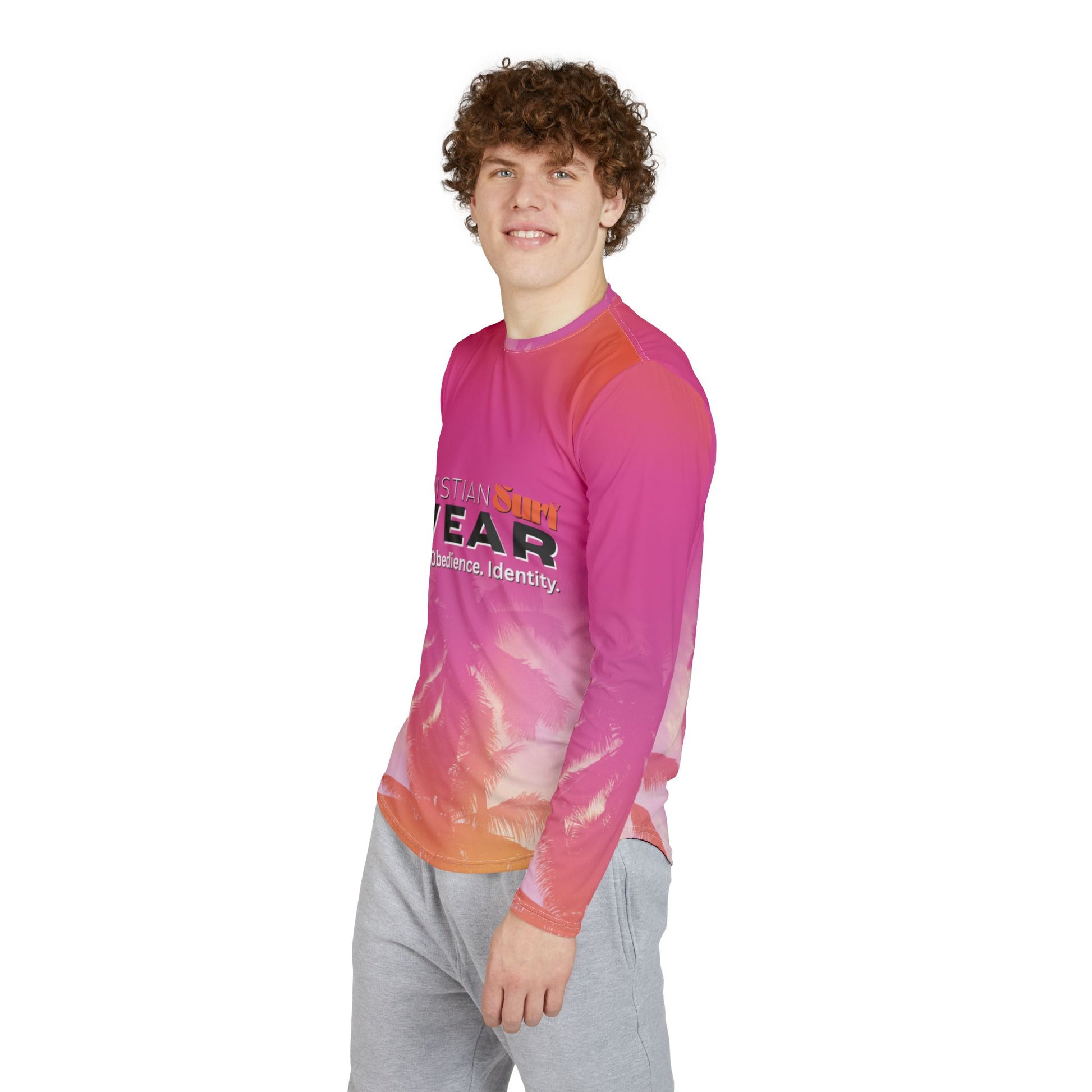 Christian Surf Wear Men's UV Protection Surf Long Sleeve Shirt