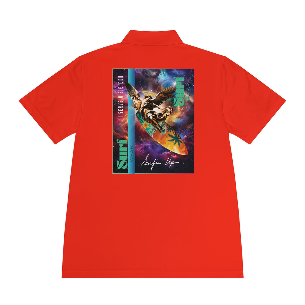 Vibrant Men's Sport Polo Shirt with Artistic Design, Casual Wear, Golf Shirt, Active Lifestyle, Trendy Sports Polo, Unique Gift Idea
