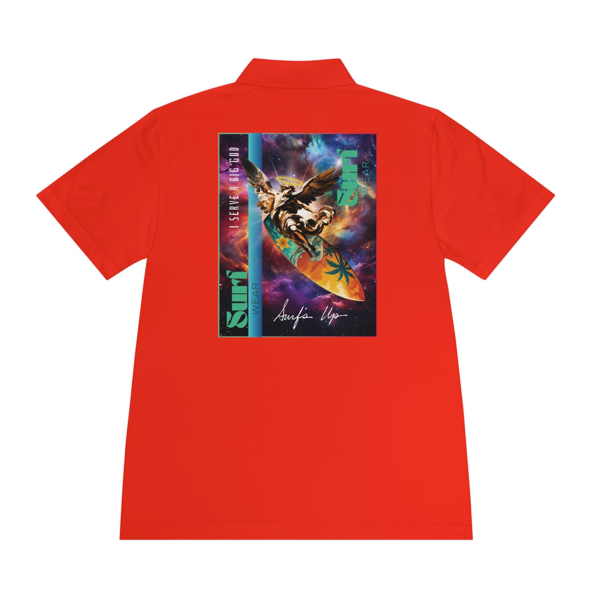 Vibrant Men's Sport Polo Shirt with Artistic Design, Casual Wear, Golf Shirt, Active Lifestyle, Trendy Sports Polo, Unique Gift Idea