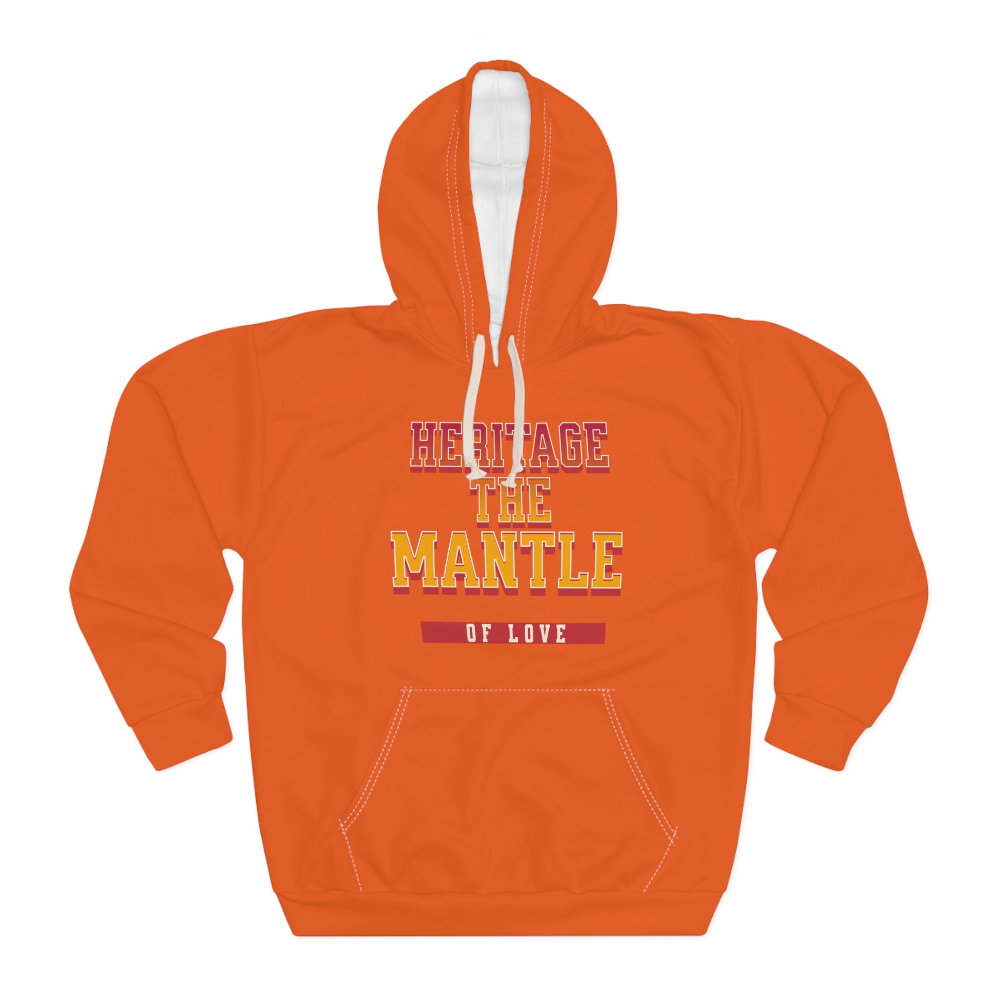 Radiant • Stupendous • Valiant — Fire Orange HERITAGE™ Mantle of Love Hoodie of Christian Surf Wear. Great for year round wear, great for gifting,