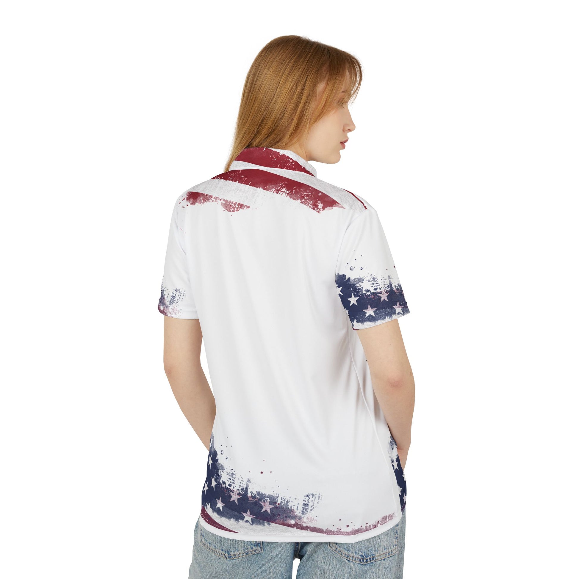 Christian Surf Wear Patriotic Unisex Polo Shirt - American Spirit, Christian Style - Perfect for Holidays, Celebrations, and Casual Wear