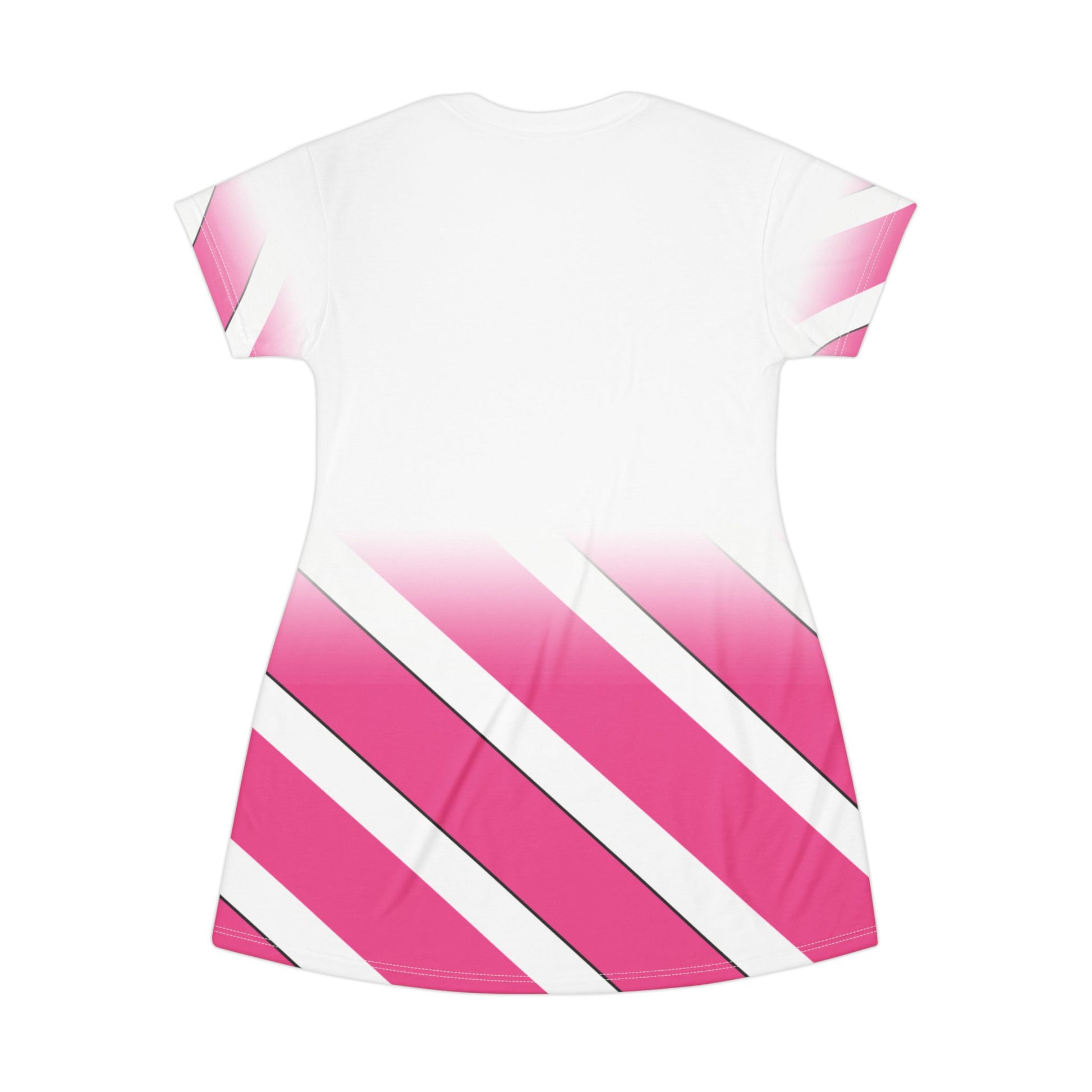 Christian Surf Wear Gradient Pink ,White ,and Black Chic T-Shirt Dress, Stylish Casual Dress, Summer Outfit, Trendy Day Dress, Comfortable Everyday Wear, Gift for Her