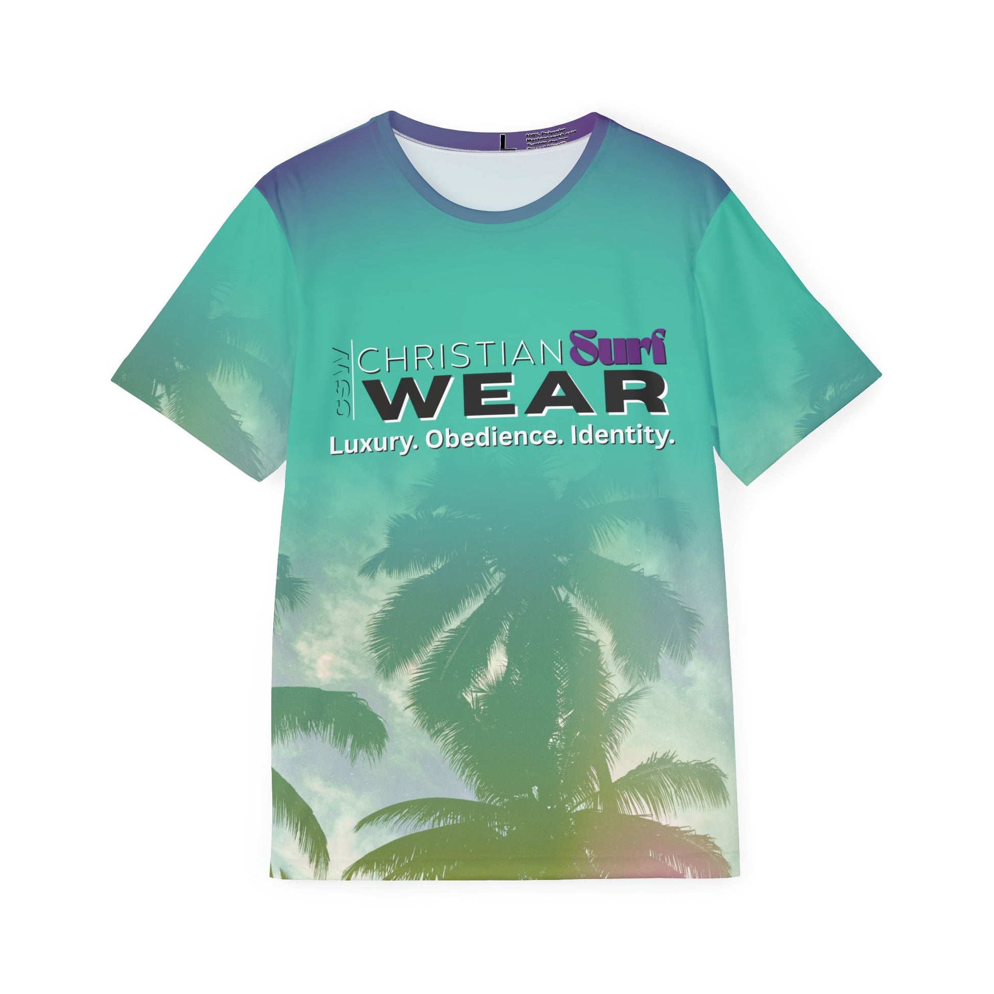 Christian Surf Wear Men's Retro AOP Sports Fishing Jersey - Tropical Vibe Tee, Beachwear, Casual Summer Top, Sports Fan Apparel, Vacation Must-Have