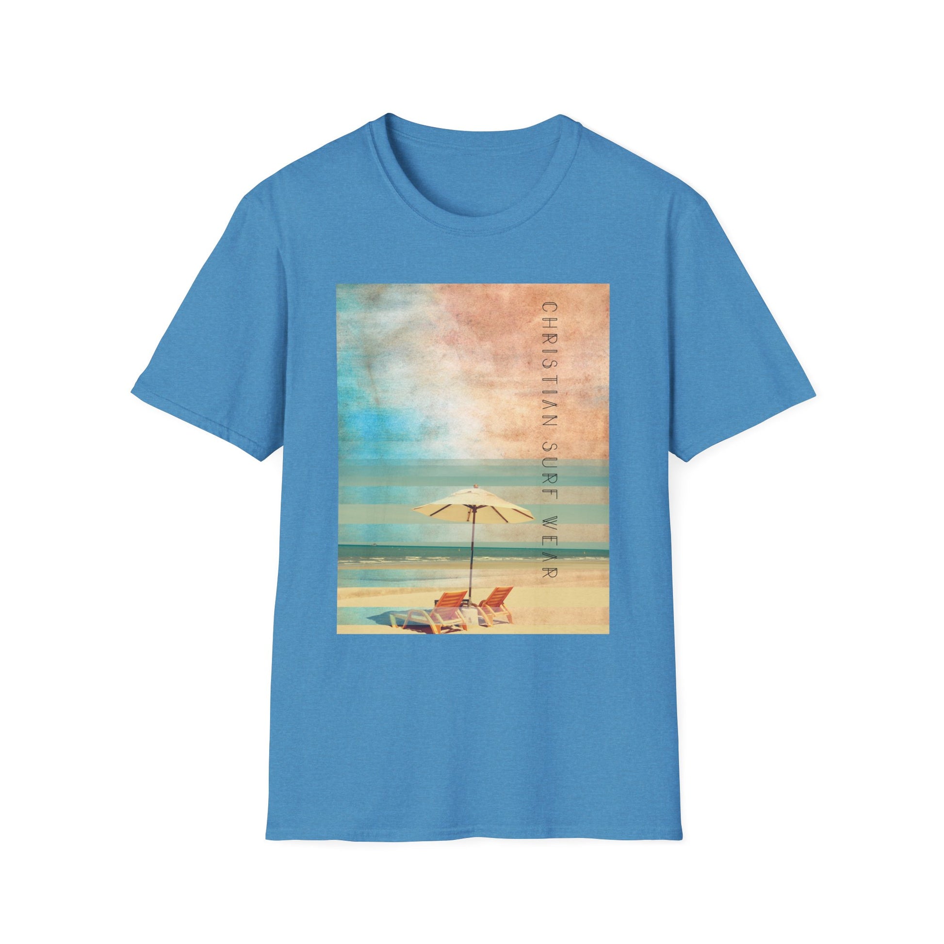 Christian Surf Wear T-Shirt - Vintage Calm Beach Tee