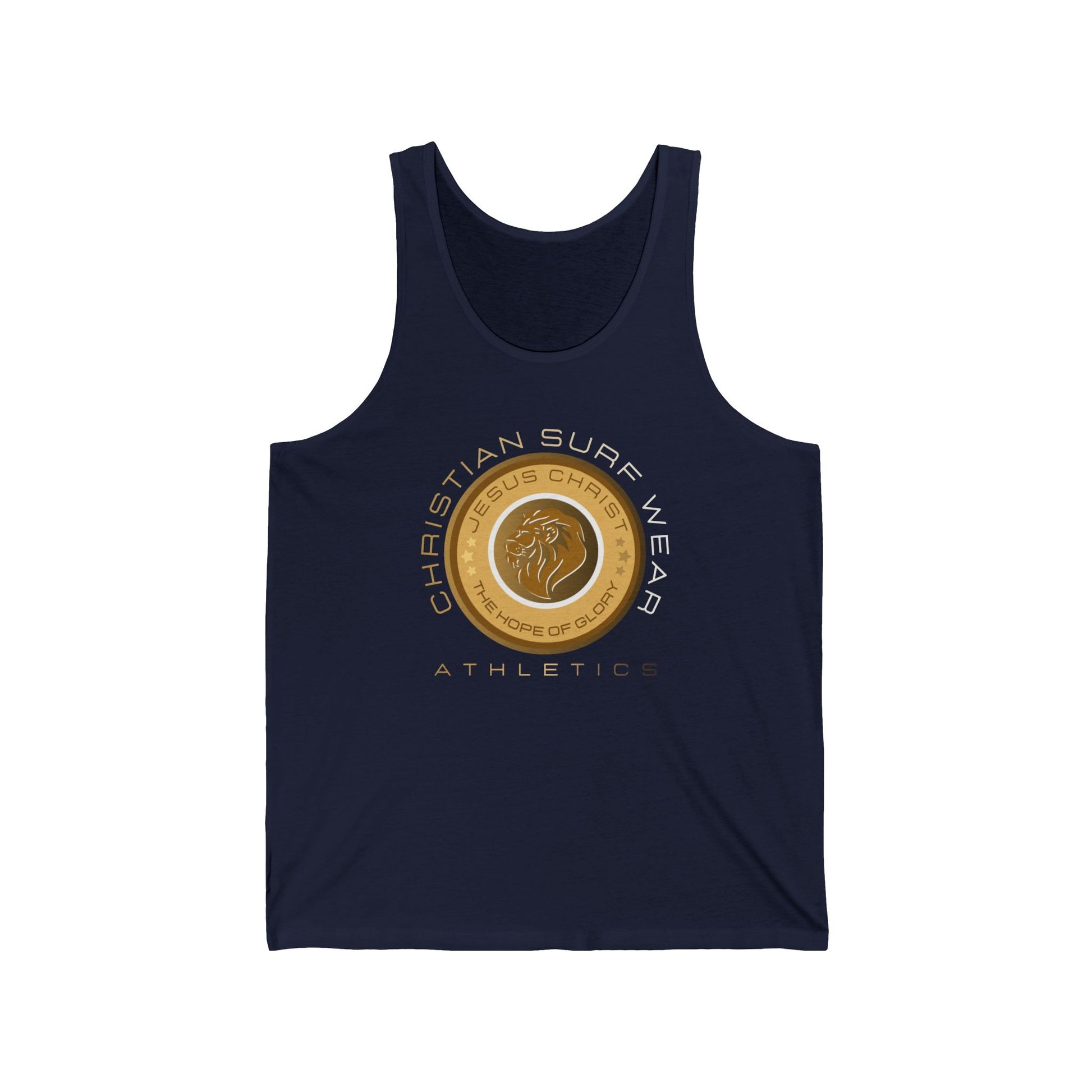 Christian Surfline Athletic Tank Top — 'Jesus Christ King of Kings' Logo