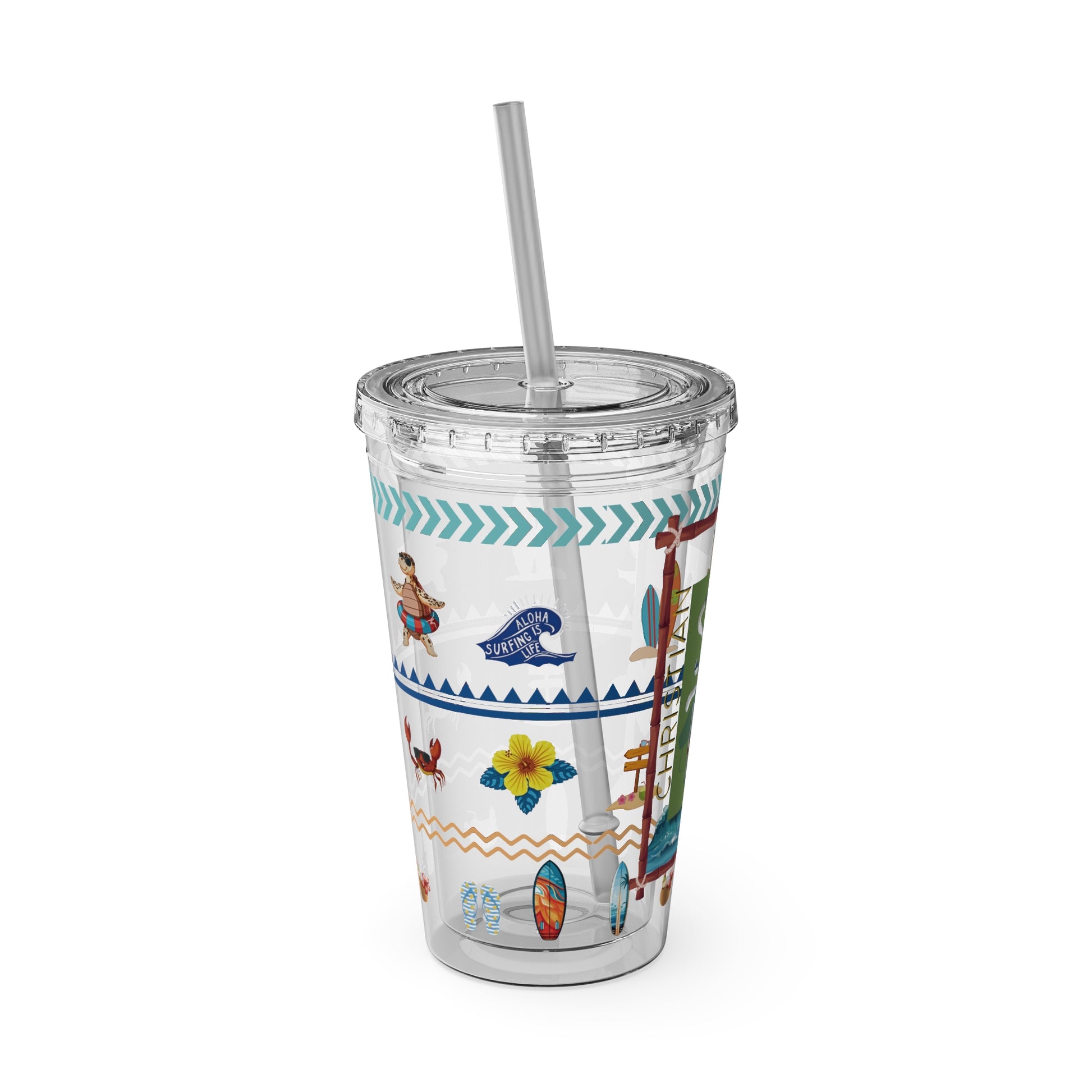Sunsplash Surf Tumbler, Colorful 16oz Insulated Travel Cup, Summer Beach Mood, Perfect Gift for Surfers, Vacations, Outdoor [...]