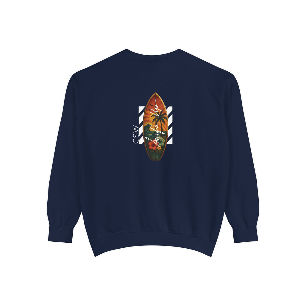 Sunshine Christian Surf Wear Sweatshirt | Unisex Garment-Dyed Pullover for Beach Vibes, Casual Wear, Surfing, Gift for Him/Her, Summer Style