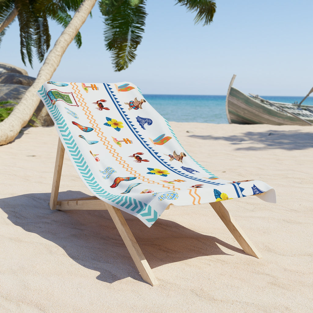Vibrant Beach Towel for Sun Lovers, Summer Vibes, Tropical Decor, Poolside Essential, Vacation Gear, Nautical Gift