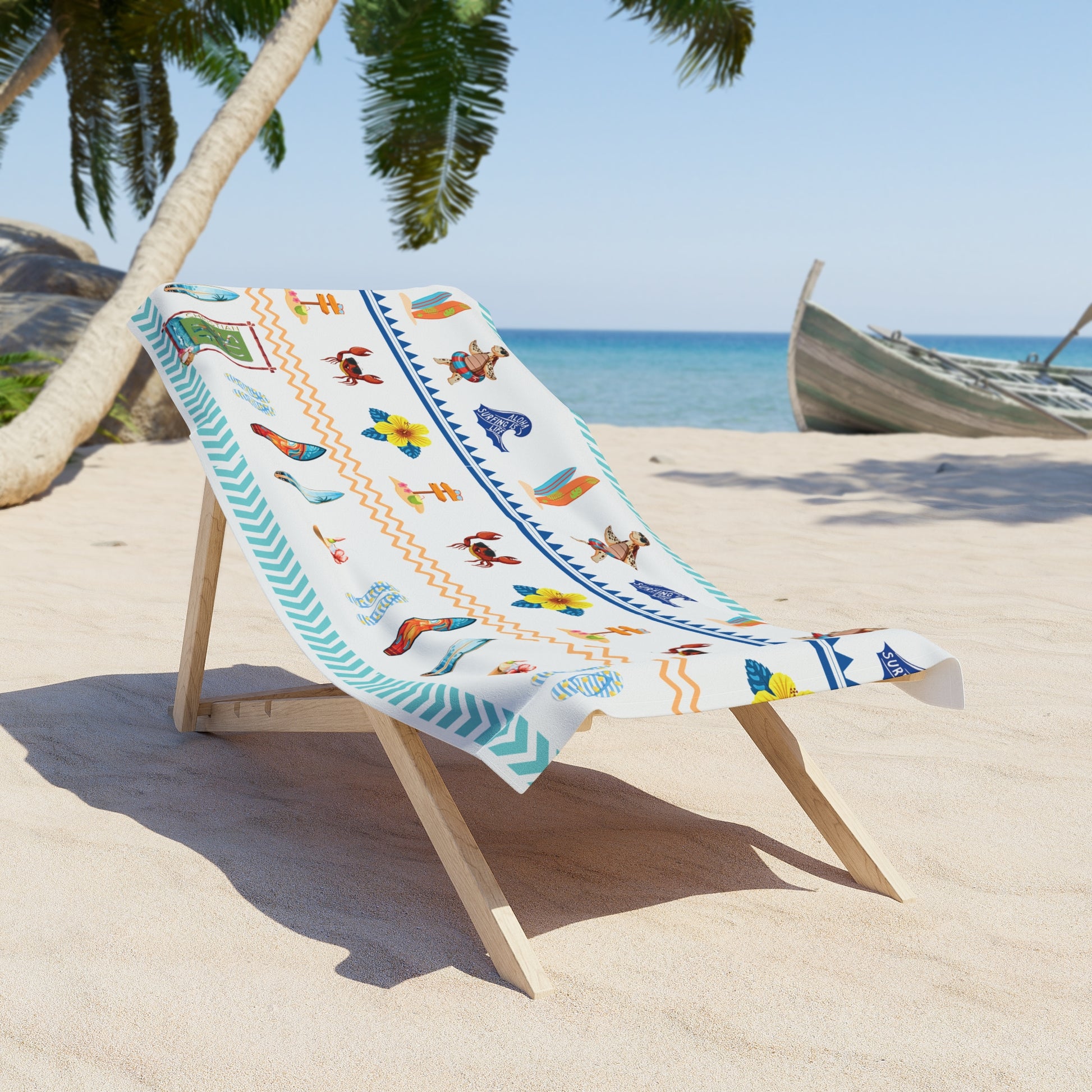 Vibrant Beach Towel for Sun Lovers, Summer Vibes, Tropical Decor, Poolside Essential, Vacation Gear, Nautical Gift