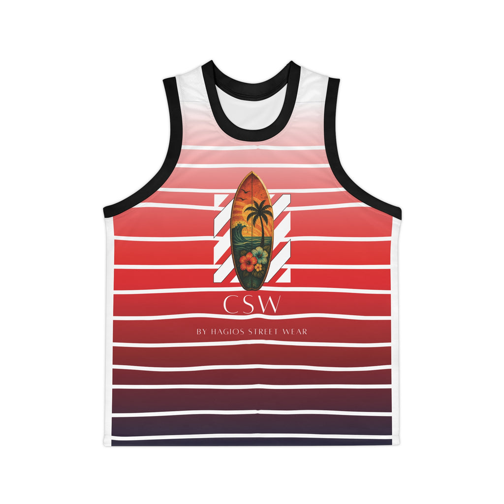 Christian Surf Wear Unisex Basketball Jersey with Surf Design, Perfect for Sports, Summer Wear, Youth Teams, Beach Days, and Casual Outings