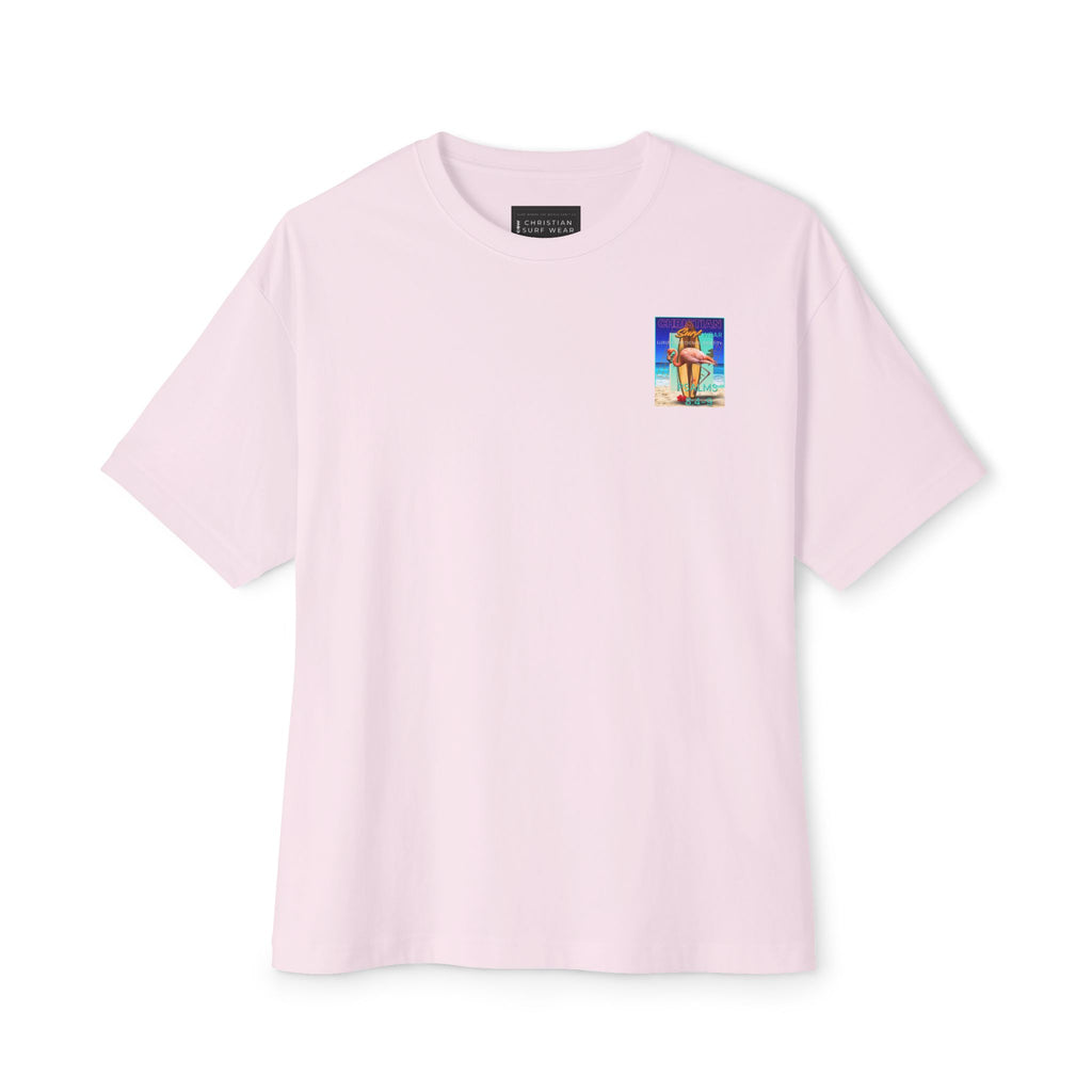 Christian Surf Wear Retro Vibrant-Inspired Unisex Oversized Boxy Tee, Beach Vibes, Faith Apparel, Summer Wear, Casual Christian Fashion