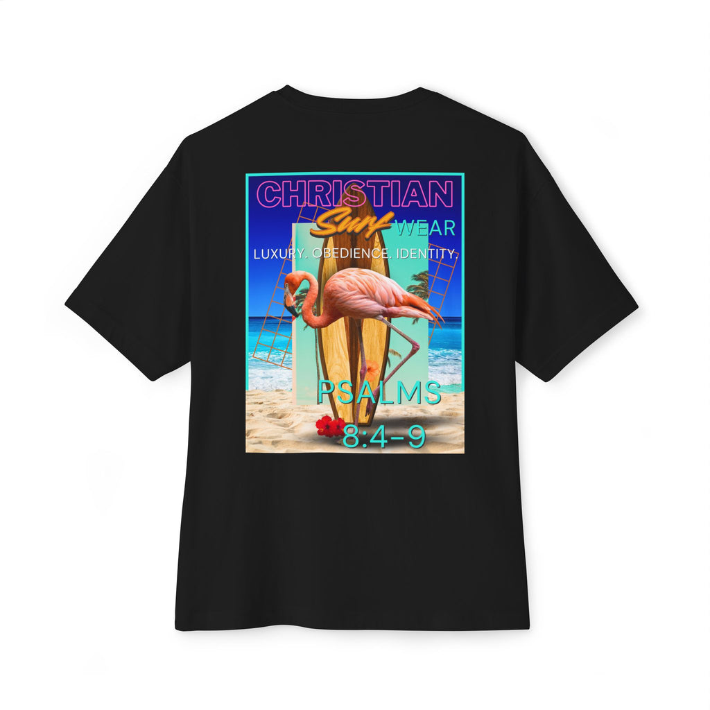 Christian Surf Wear Retro Vibrant-Inspired Unisex Oversized Boxy Tee, Beach Vibes, Faith Apparel, Summer Wear, Casual Christian Fashion