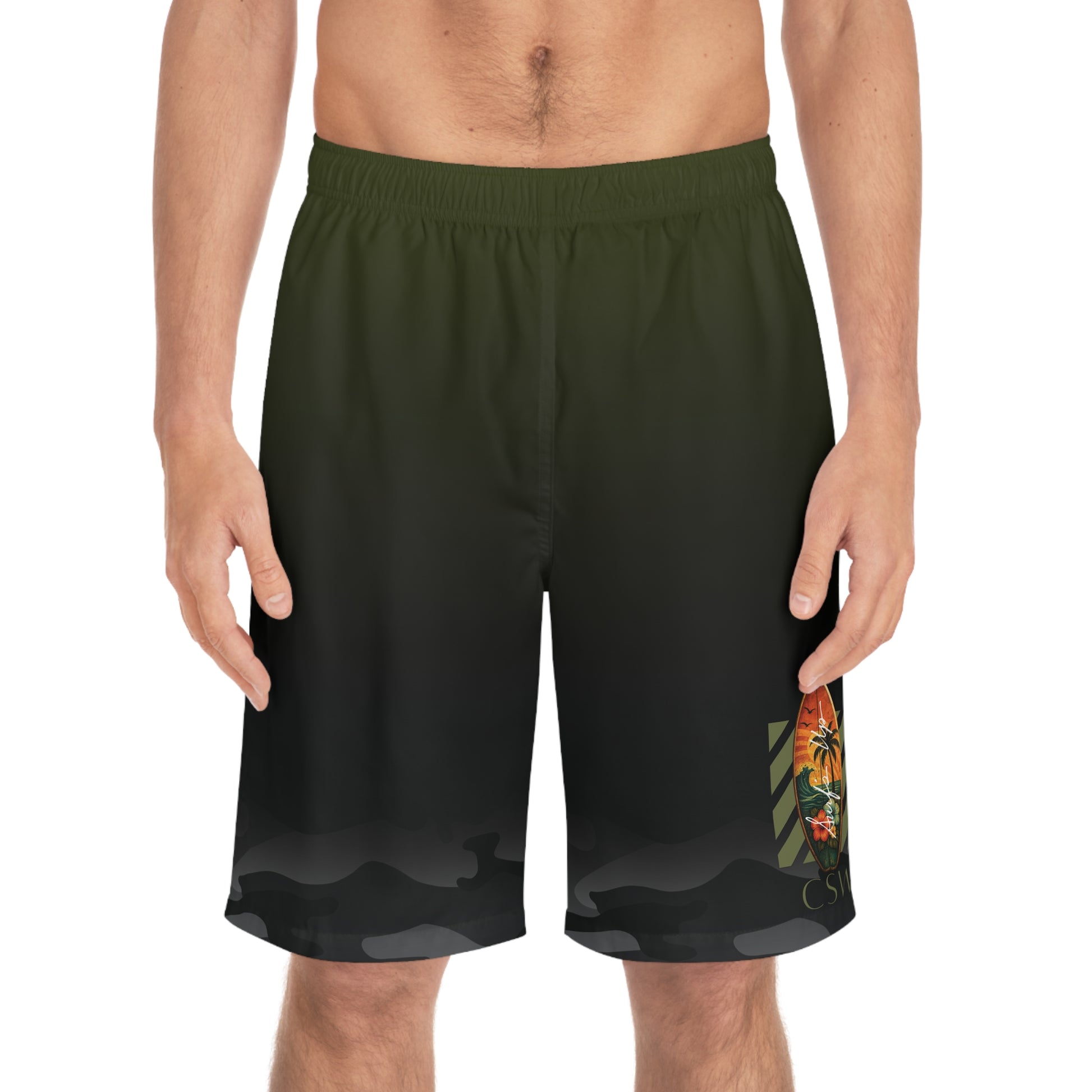 Christian Surf Wear Retro Camo Men's Board Shorts