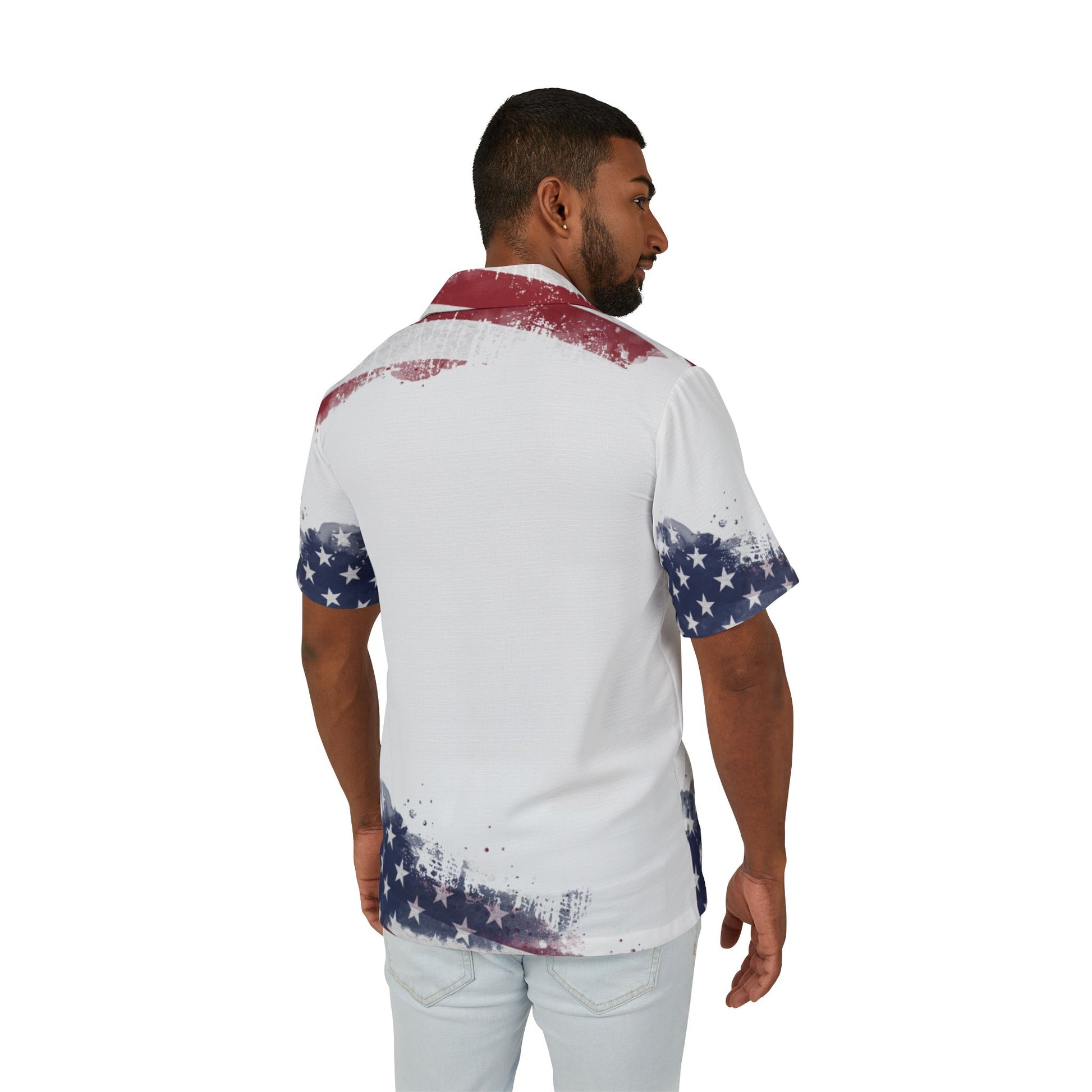 Christian Surf Wear Men's Patriotic Hawaiian Camp Shirt, Summer Vacation Shirt, 4th of July Outfit, Casual Beach Wear, Independence Day Apparel, Relaxed [...]