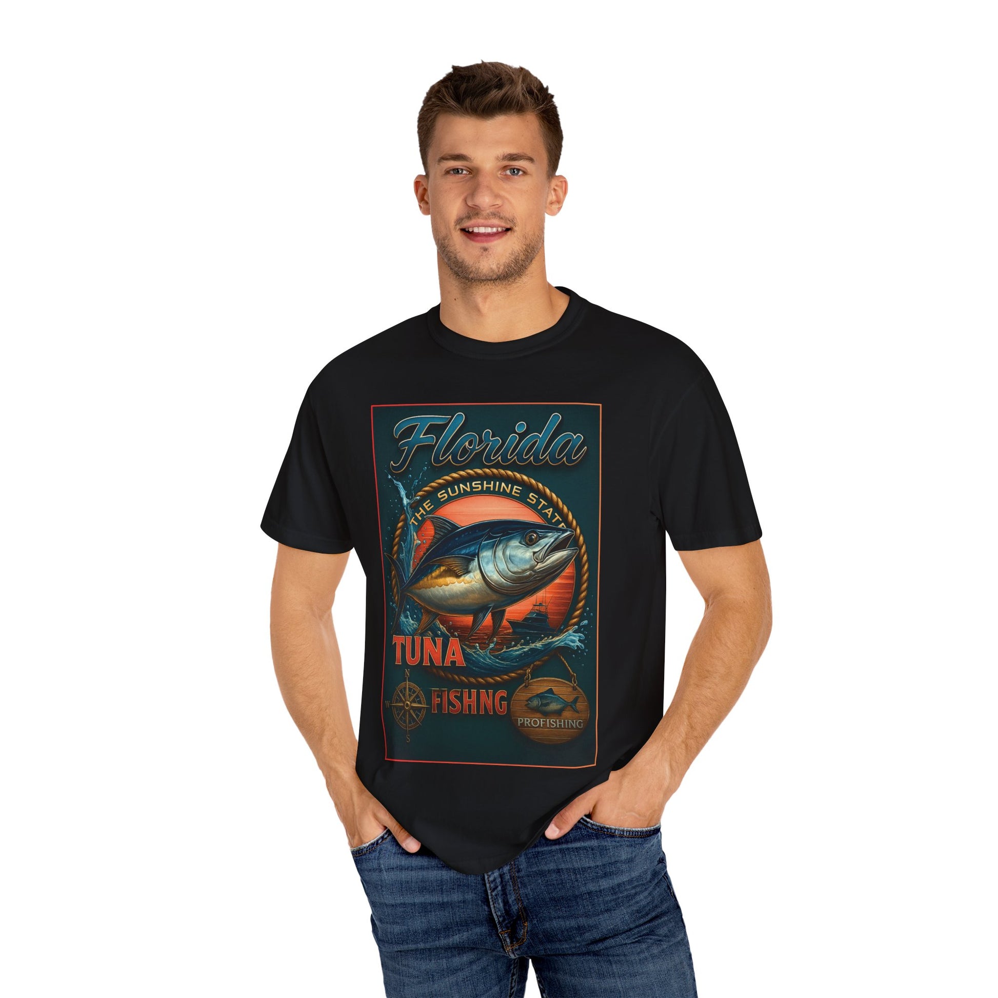 Florida Tuna Vintage Surf Tee, Dominion Waters Edition, Unisex Shirt for Surfers and Kingdom-minded Adventurers, Genesis 1:28 Graphic Tee,