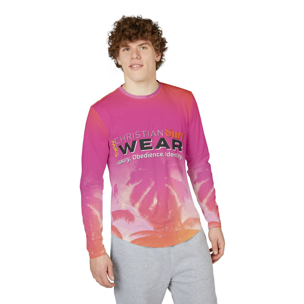 Christian Surf Wear Men's UV Protection Surf Long Sleeve Shirt