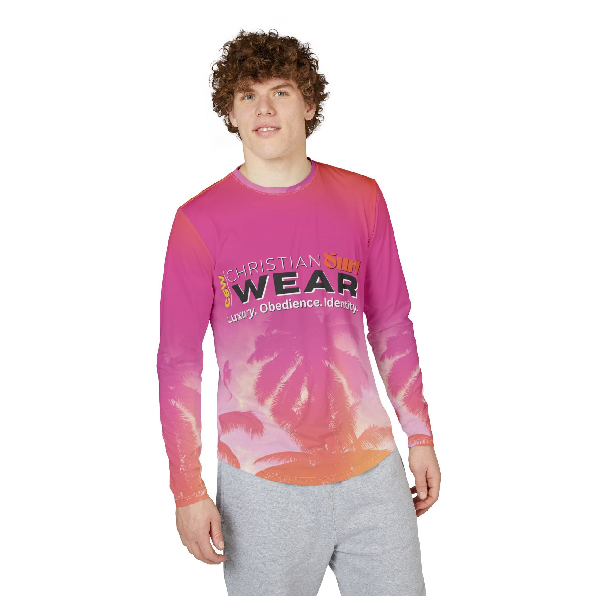 Christian Surf Wear Men's UV Protection Surf Long Sleeve Shirt