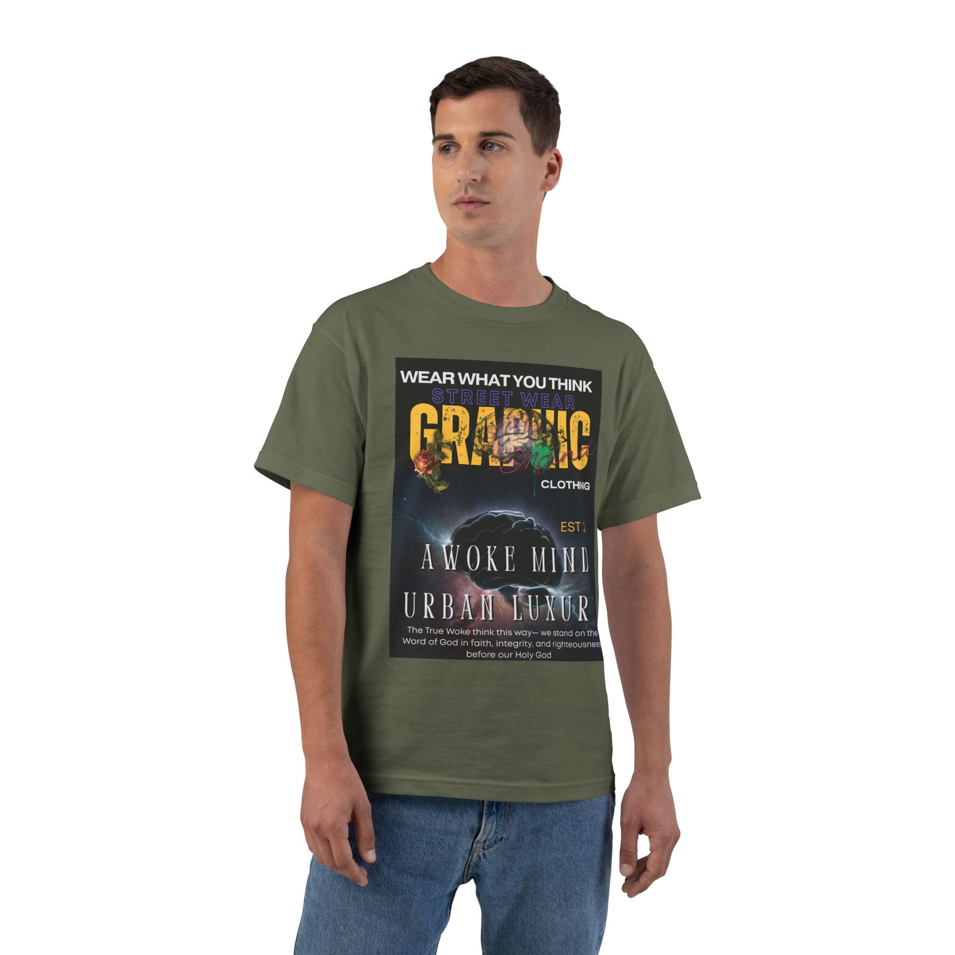 Urban Luxury Graphic Mind Clothing Tee - Woke Mind T-Shirt, Inspirational Apparel, Motivational Gift, Casual Streetwear