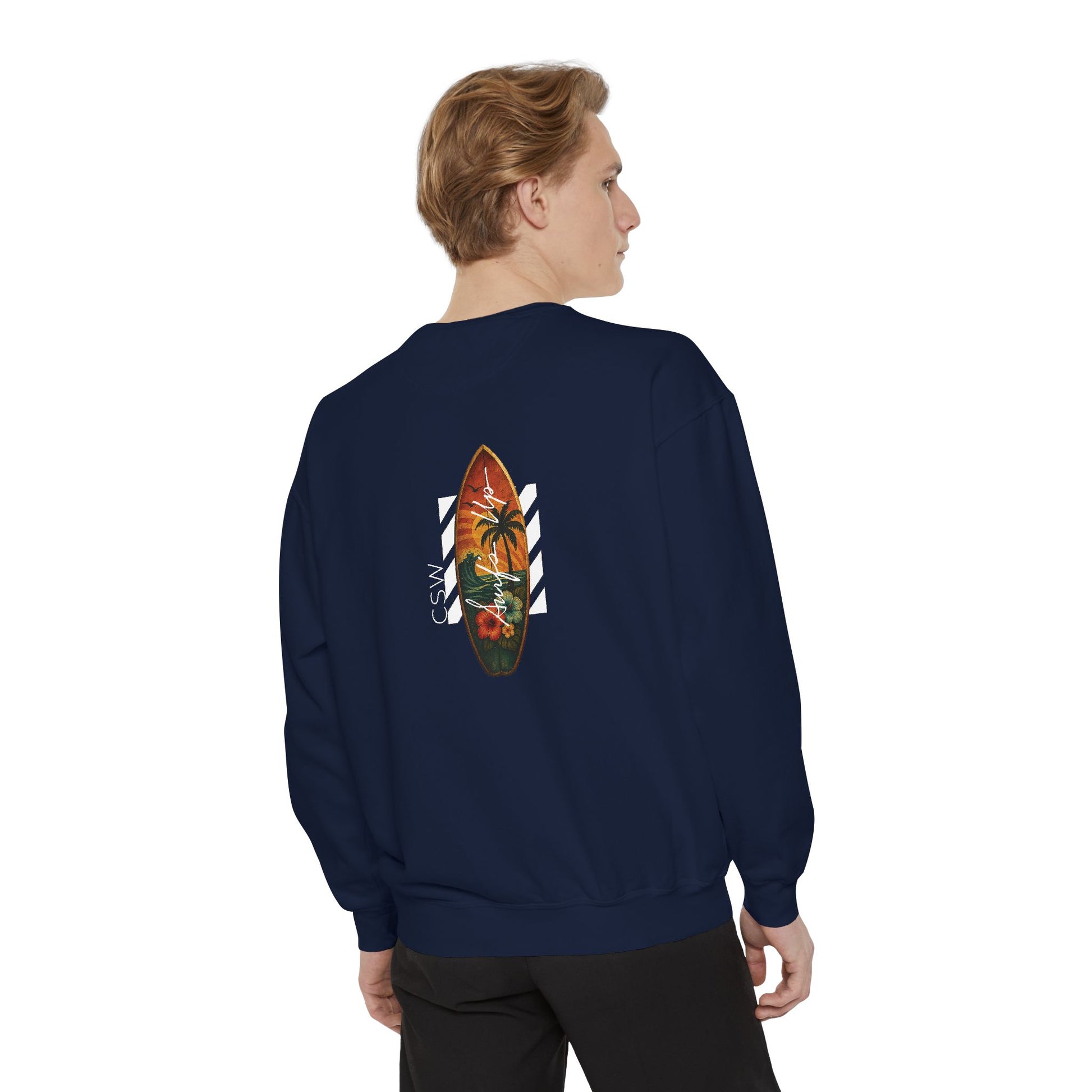 Sunshine Christian Surf Wear Sweatshirt | Unisex Garment-Dyed Pullover for Beach Vibes, Casual Wear, Surfing, Gift for Him/Her, Summer Style