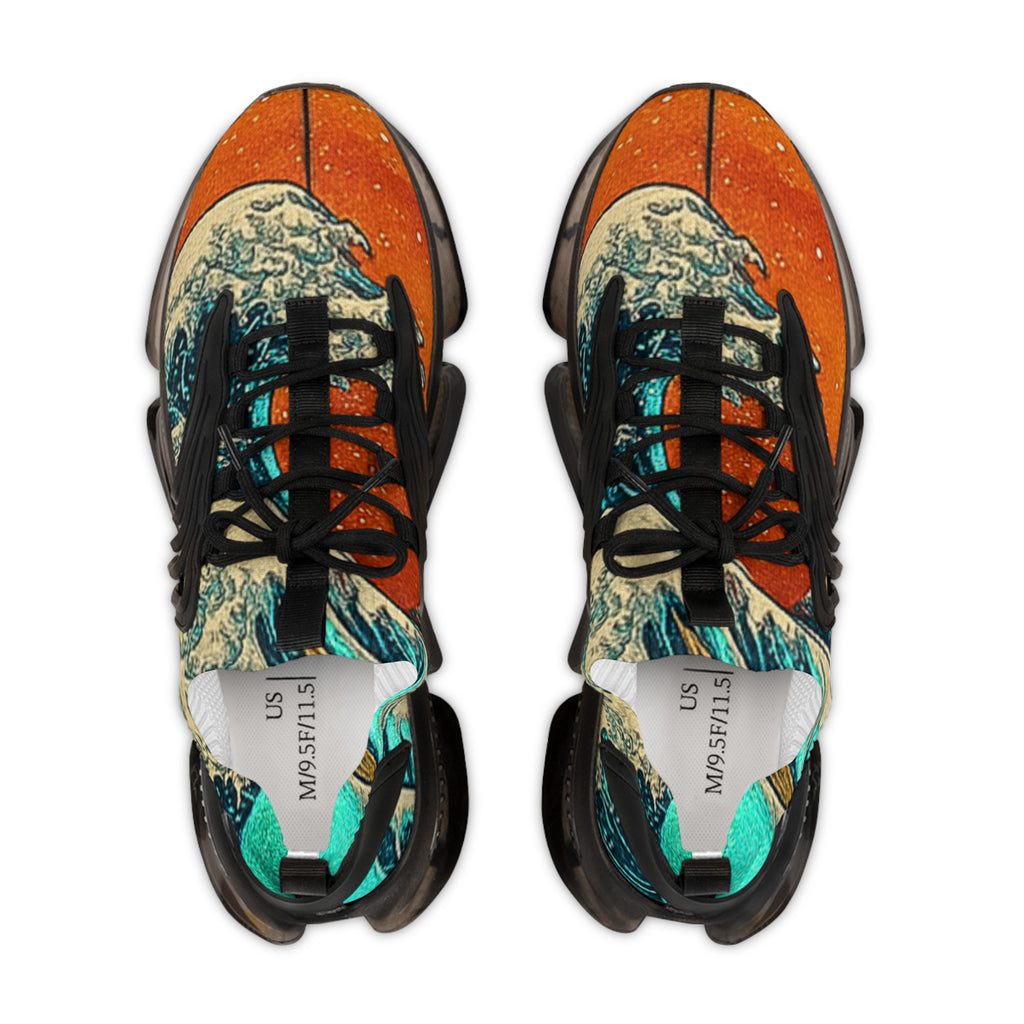Men's Sneakers - Fire Orange HERITAGE™ Mantle of Love  of Christian Surf Wear- tread on a demon neck , Go after Souls in comfort