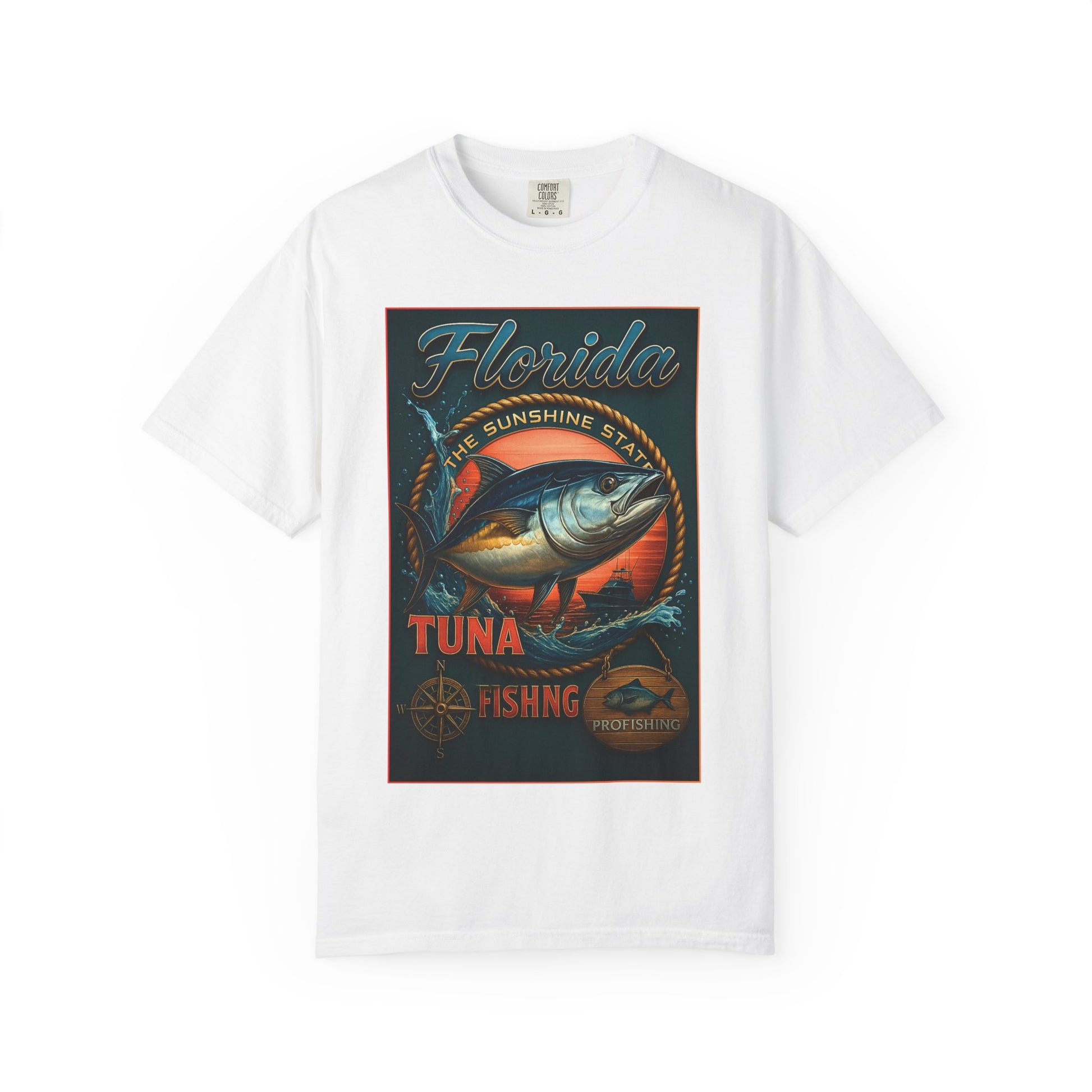 Florida Tuna Vintage Surf Tee, Dominion Waters Edition, Unisex Shirt for Surfers and Kingdom-minded Adventurers, Genesis 1:28 Graphic Tee,