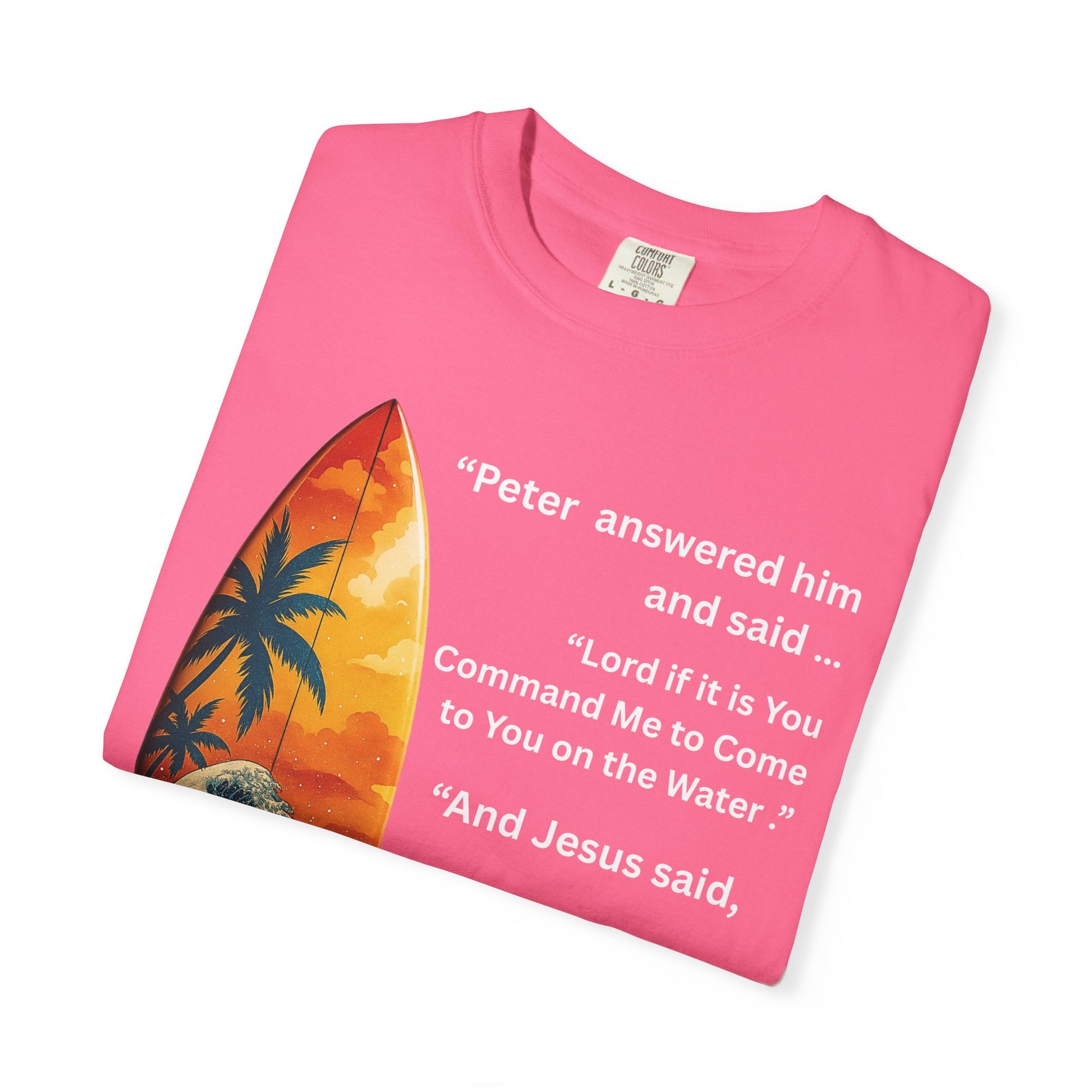 Move by Faith | Street Wear Vintage Surf Board Graphic Art Work Unisex T-Shirt - Christian Surf Wear