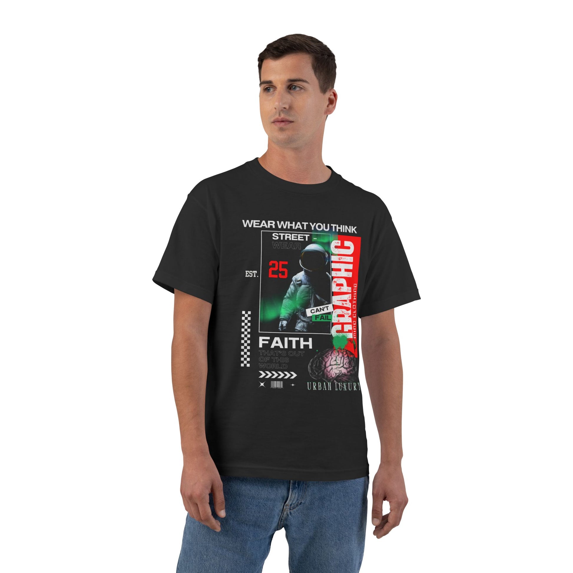 Urban Luxury Graphic Mind Clothing Tee, Out of this World Faith - Tee Comfortable Casual Wear, Street Style Shirt, Gift for Trendsetters,