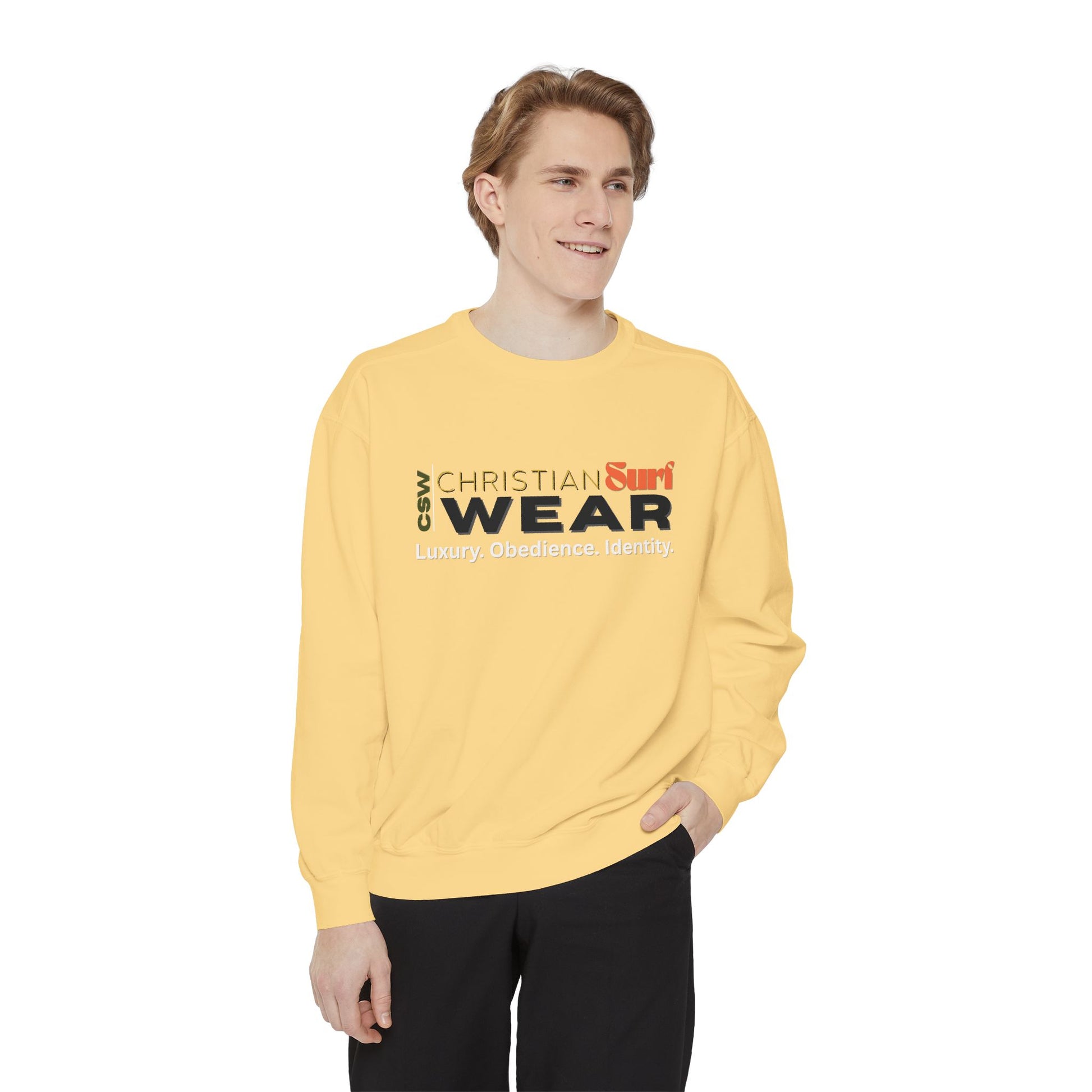 Sunshine Christian Surf Wear Sweatshirt | Unisex Garment-Dyed Pullover for Beach Vibes, Casual Wear, Surfing, Gift for Him/Her, Summer Style
