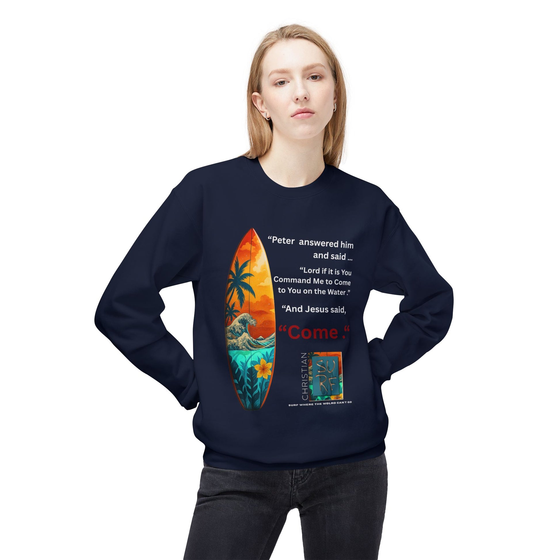 Christian Surf Wear Sweatshirt | Move by Faith Street Edition