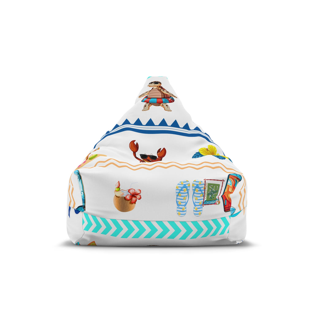 Christian Surf Wear Tropical Bean Bag Chair Cover, Cozy Lounge Decor, Summer Themed Furniture, Beach Vibes, Fun Relaxation, Home Décor