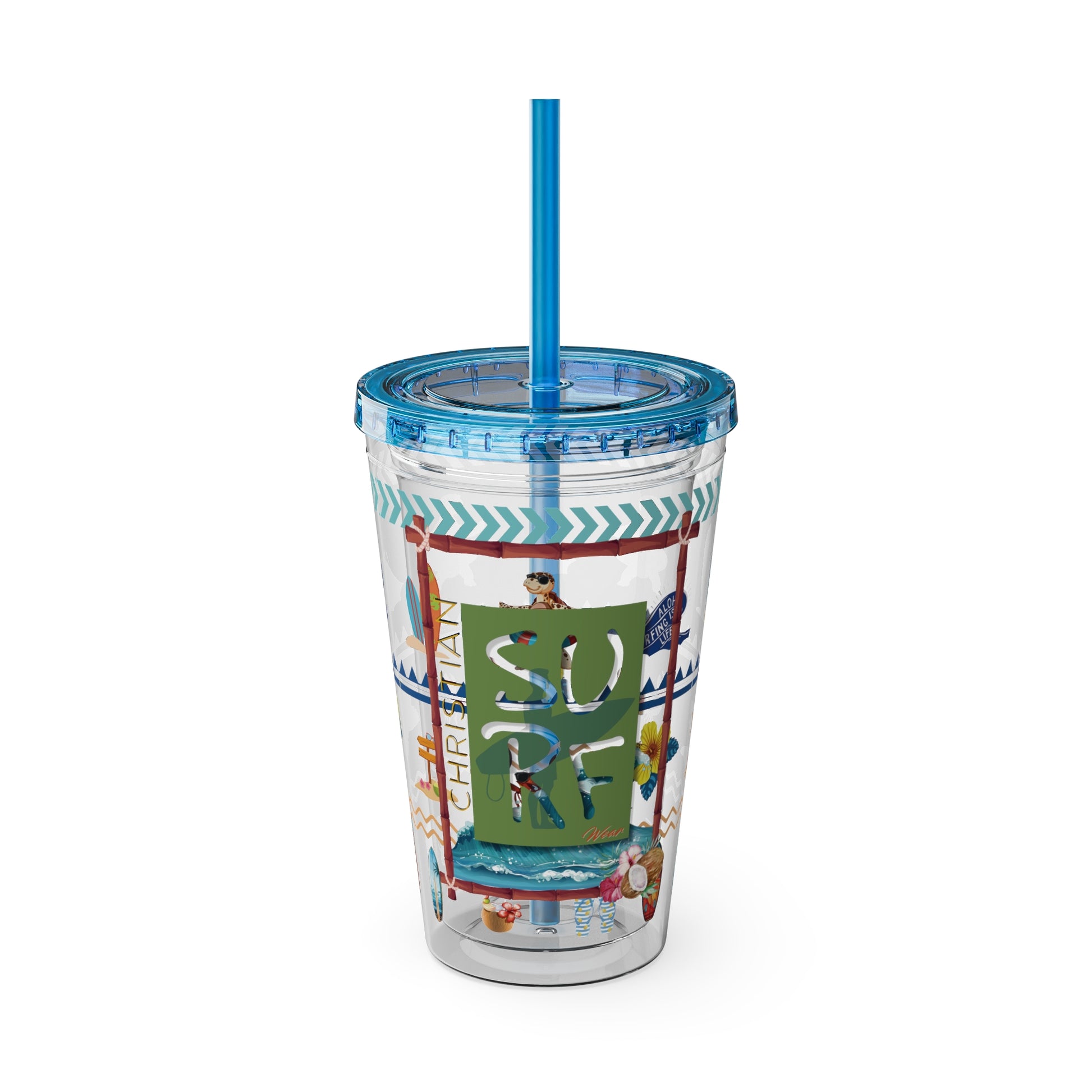 Sunsplash Surf Tumbler, Colorful 16oz Insulated Travel Cup, Summer Beach Mood, Perfect Gift for Surfers, Vacations, Outdoor [...]