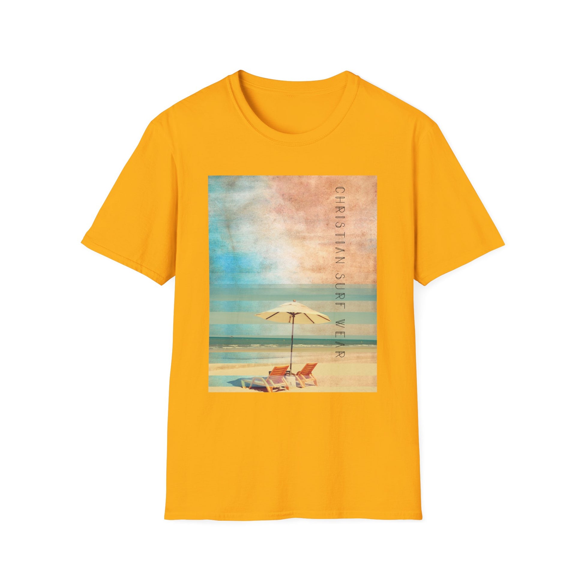 Christian Surf Wear T-Shirt - Vintage Calm Beach Tee