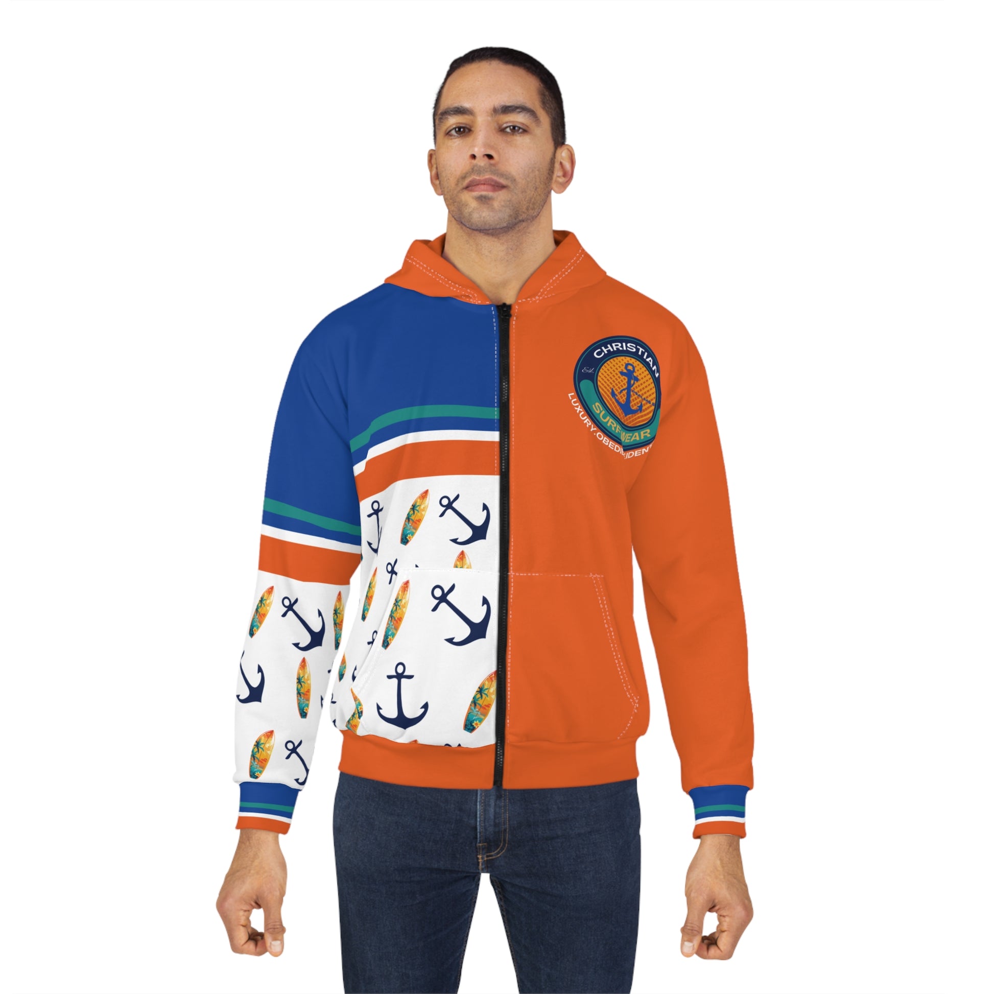 Christian Anchor Surf Zip Hoodie