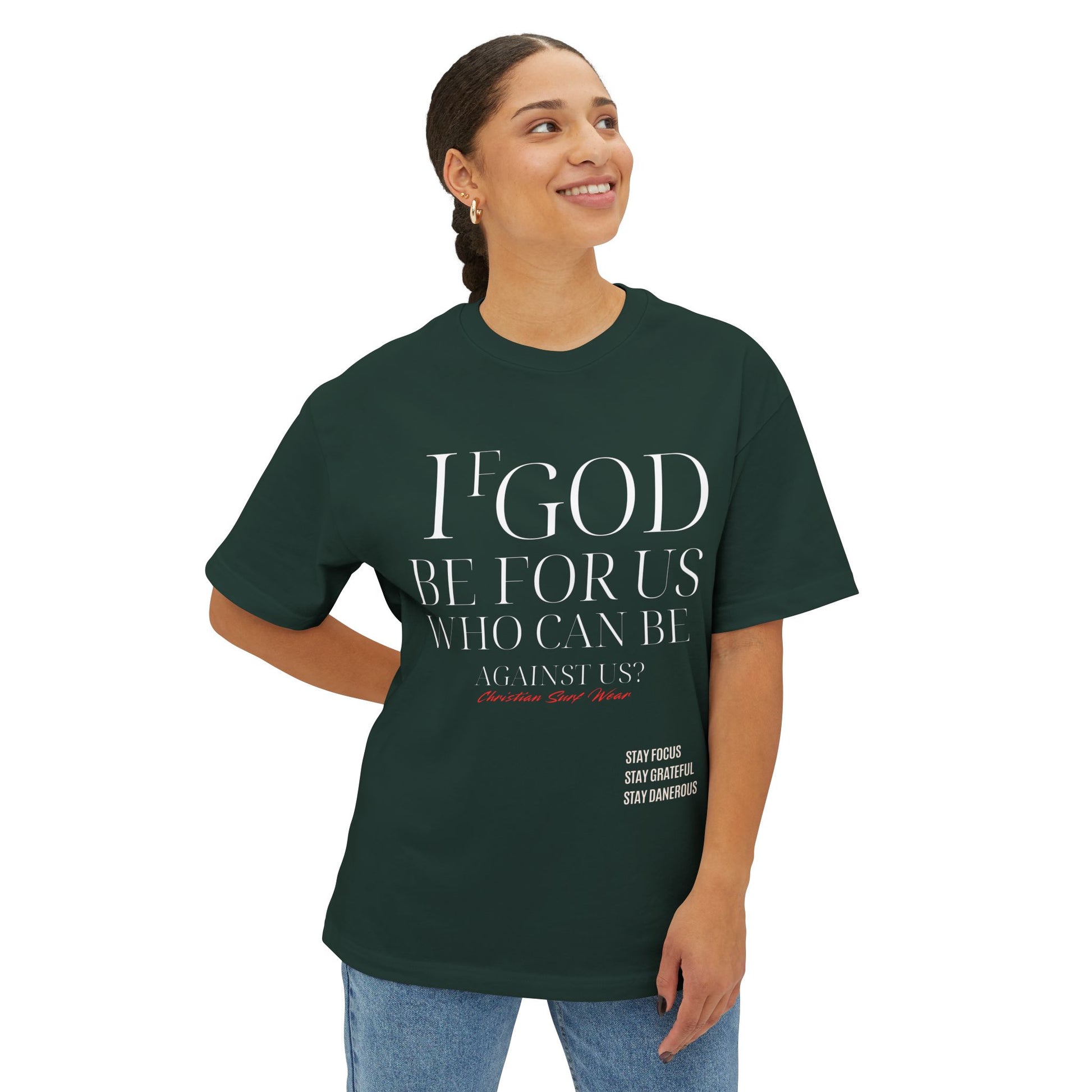 Unisex Oversized CHRISTIAN SURF WEAR™ “The Anthem of Praise Tee” “If God be for us, who can be against us?” Inspirational Oversized Top, Casual Christian Wear, Bible Verse Apparel, Unisex [...]