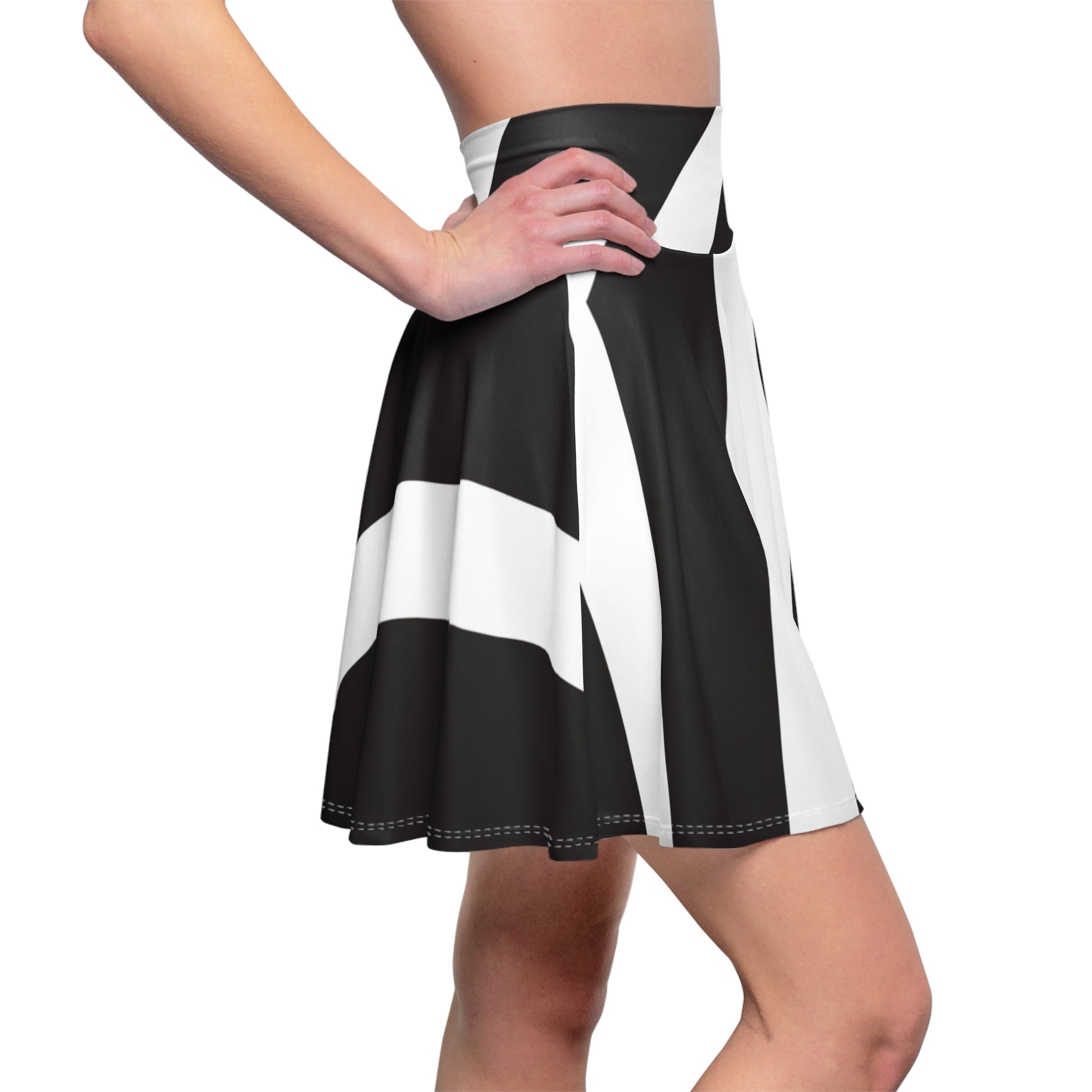 Christian Surf Wear Typography CSW Chic Women's Skater Skirt, Perfect for Casual Outings, Parties, Festivals, Date Nights, Trendy Summer Fashion