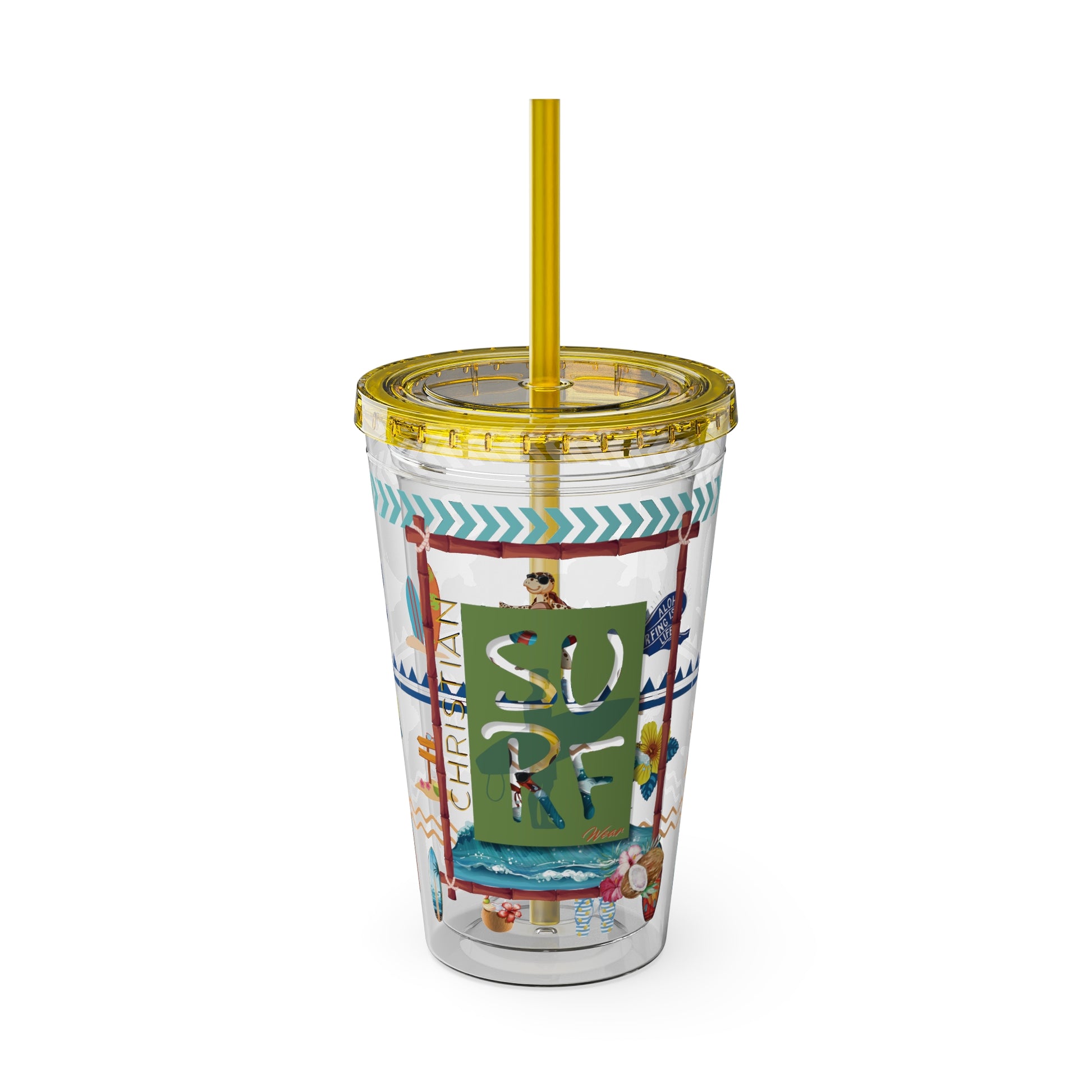 Sunsplash Surf Tumbler, Colorful 16oz Insulated Travel Cup, Summer Beach Mood, Perfect Gift for Surfers, Vacations, Outdoor [...]