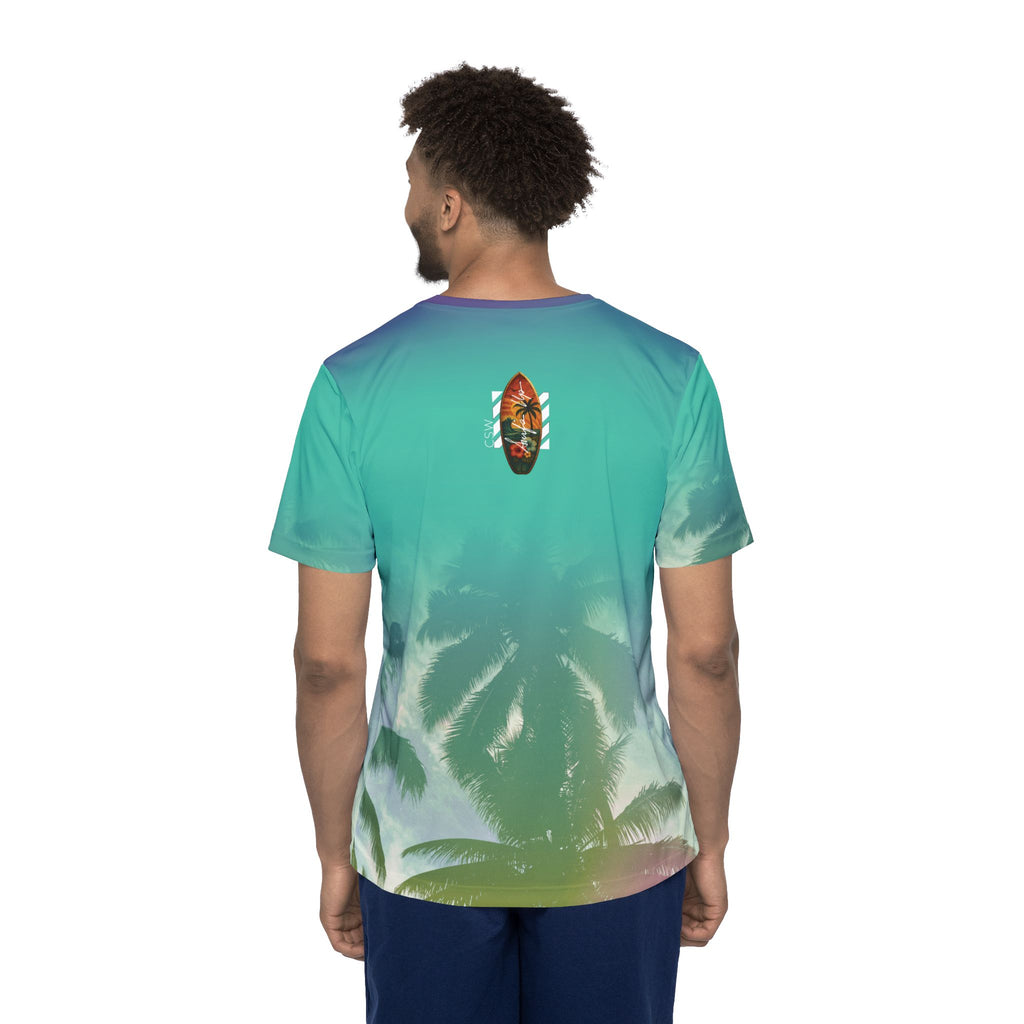 Christian Surf Wear Men's Retro AOP Sports Fishing Jersey - Tropical Vibe Tee, Beachwear, Casual Summer Top, Sports Fan Apparel, Vacation Must-Have