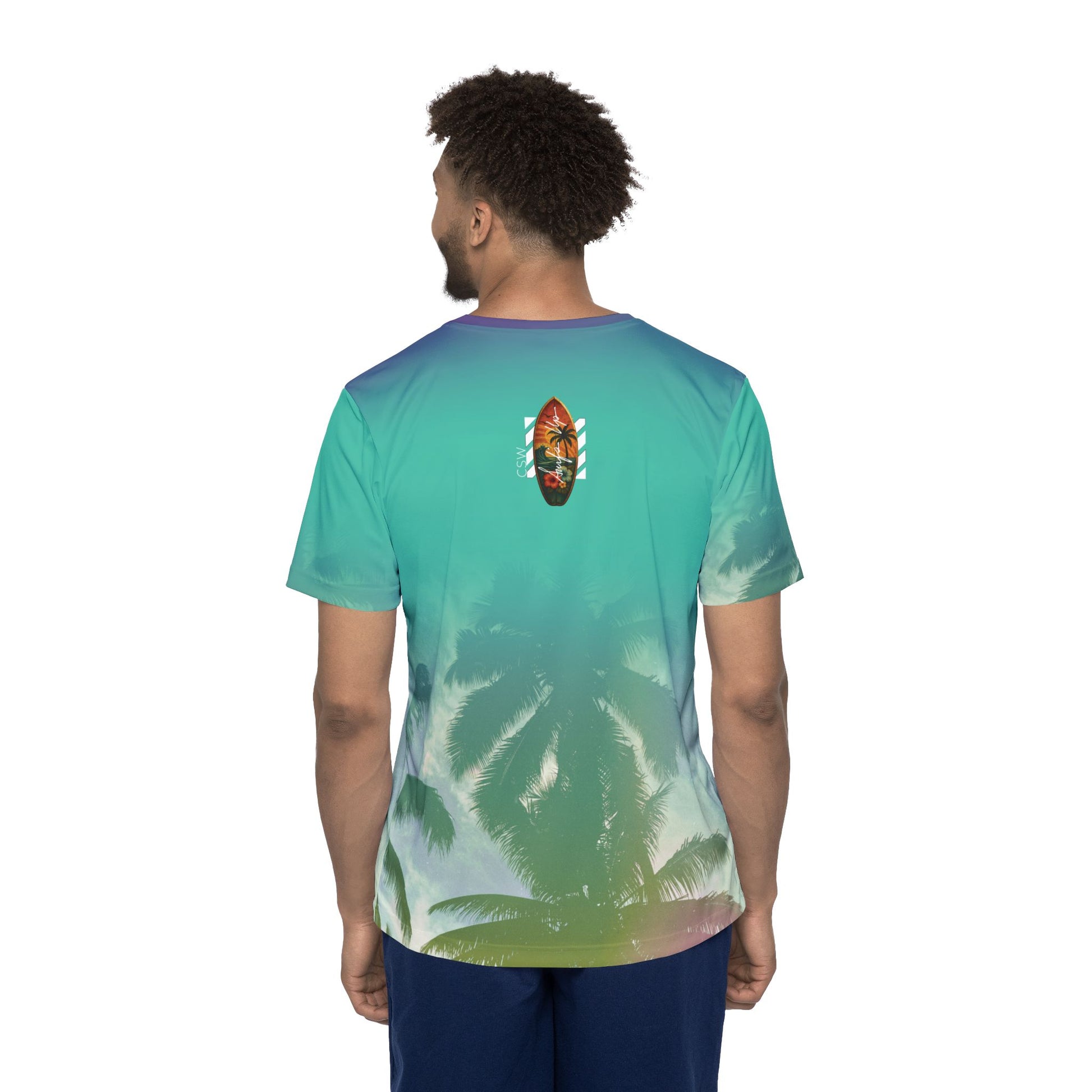 Christian Surf Wear Men's Retro AOP Sports Fishing Jersey - Tropical Vibe Tee, Beachwear, Casual Summer Top, Sports Fan Apparel, Vacation Must-Have